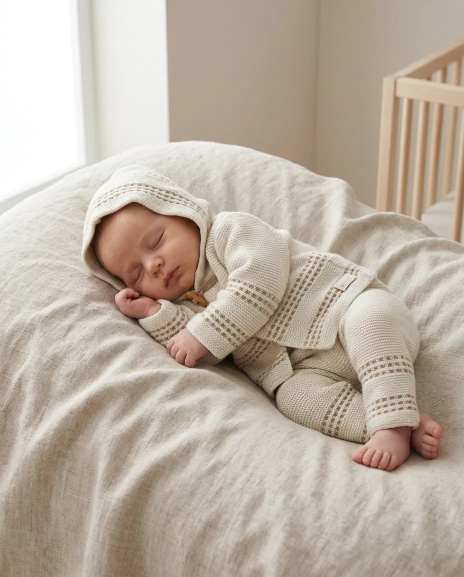 Coordinato 2PZ CON CHIUSURA ALAMARO 0-3M - BEIGE