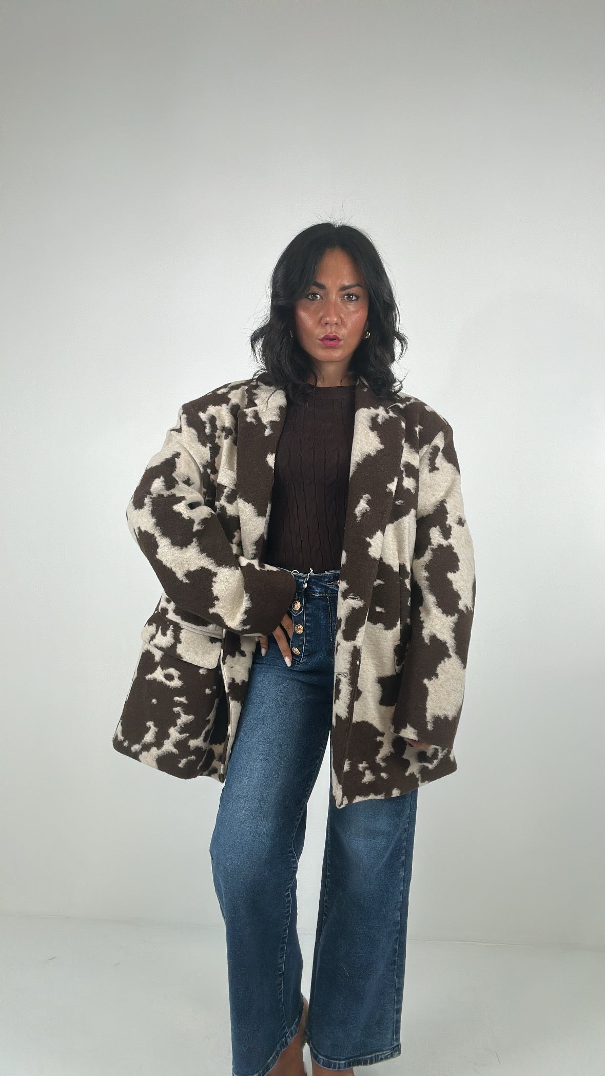 Blazer LUMINA OVER MUCCA - MARRONE