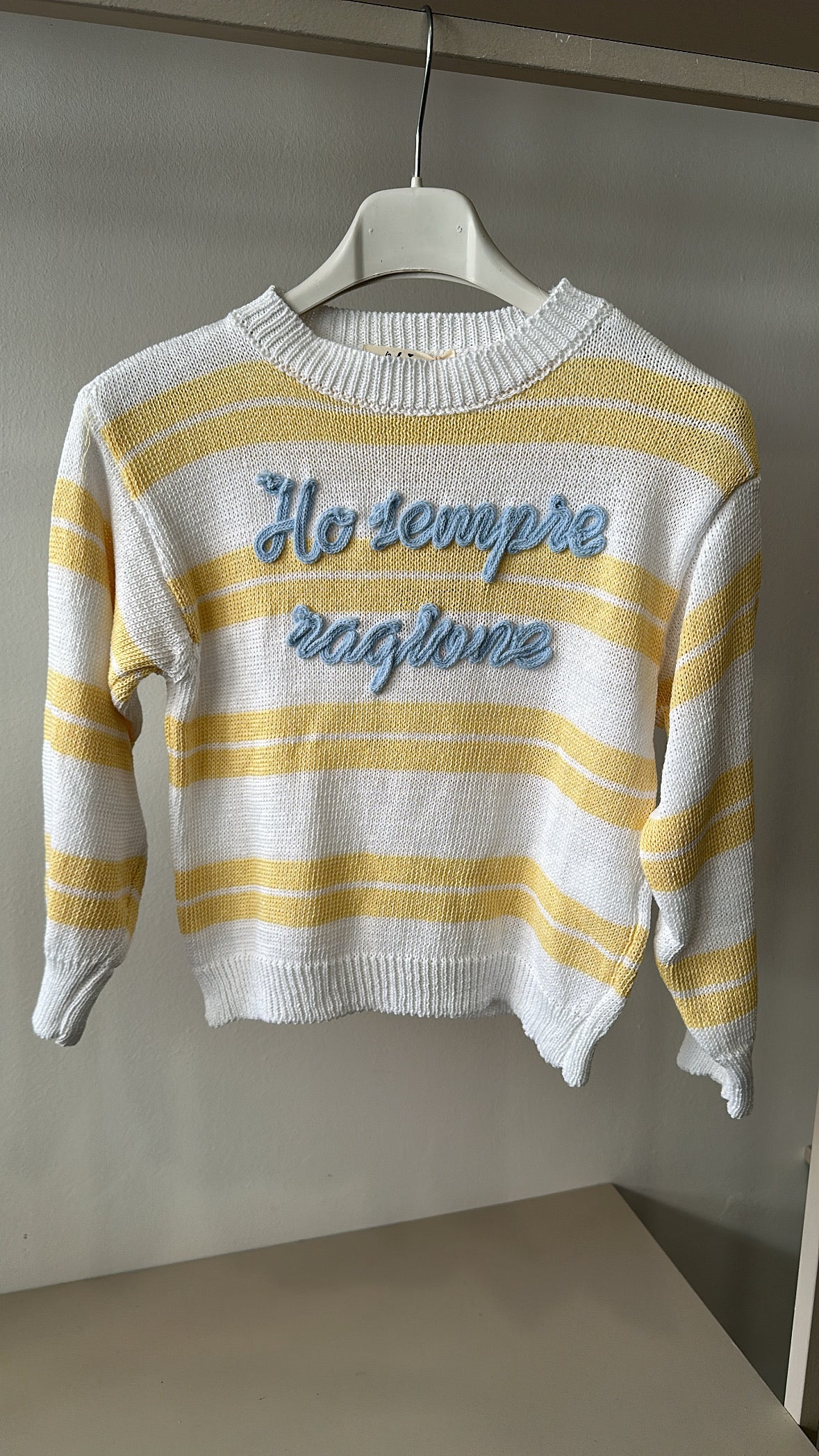 Pull HO SEMPRE RAGIONE 4-14A - GIALLO