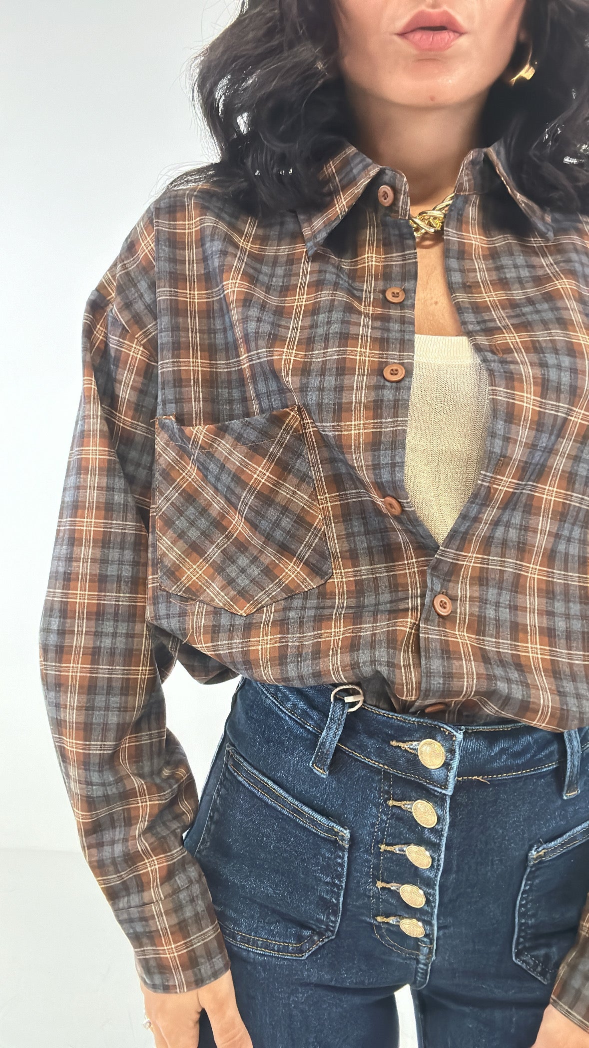Camicia QUADRAUTUN - MARRONE
