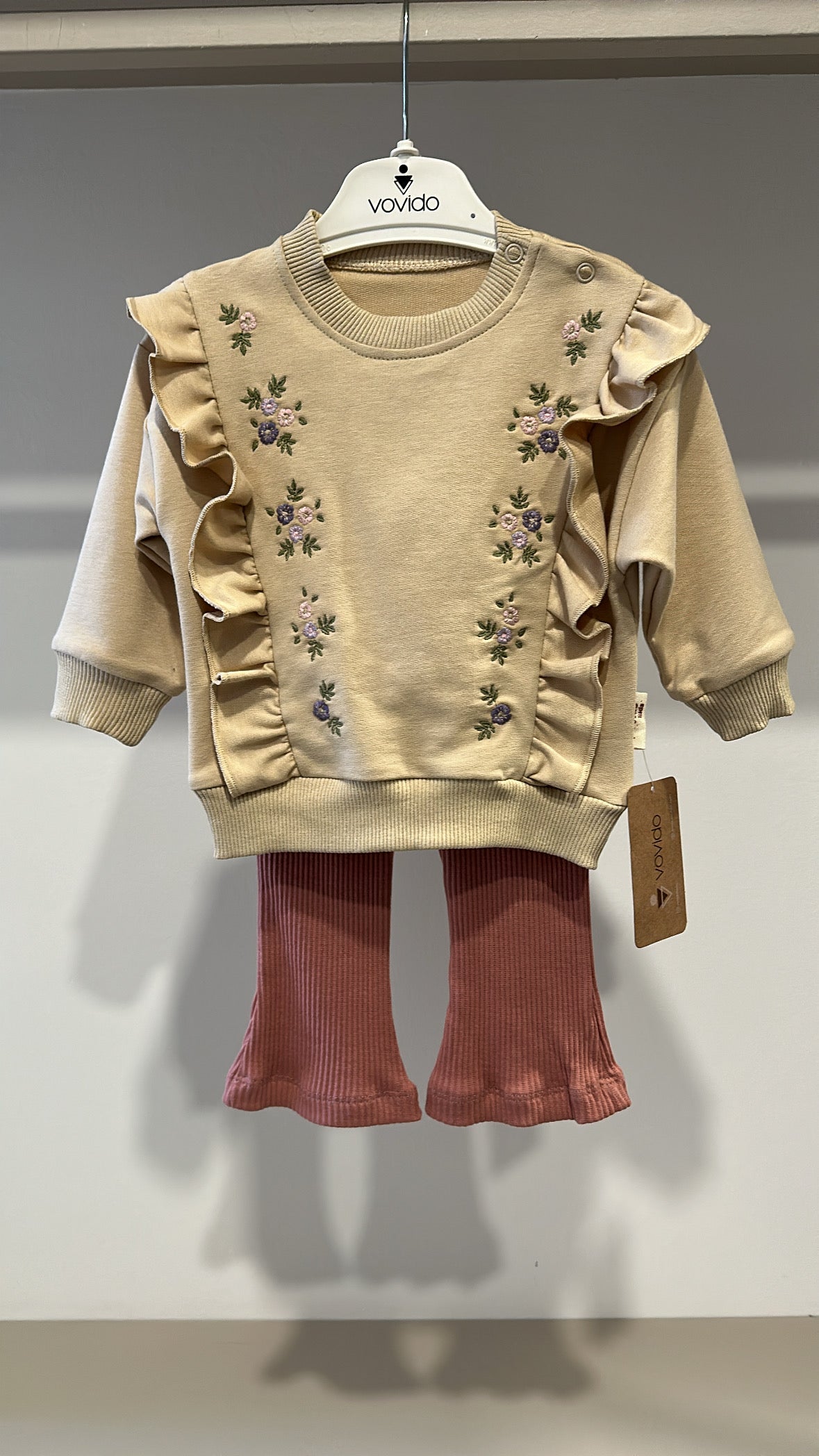 Completo ROUGE FIORI 6-12M - BEIGE