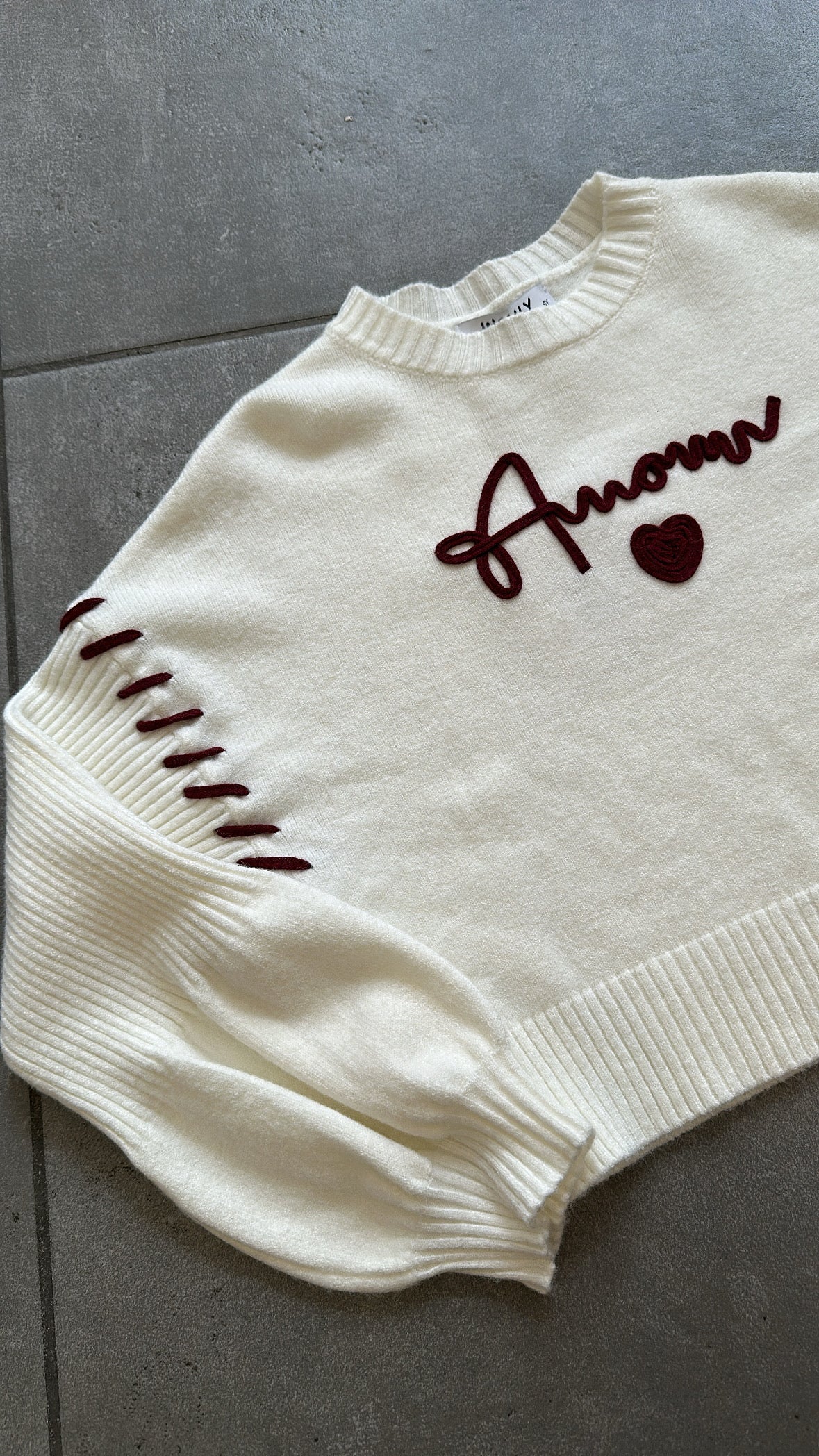 Maglioncino AMOR 6-14A - BIANCO
