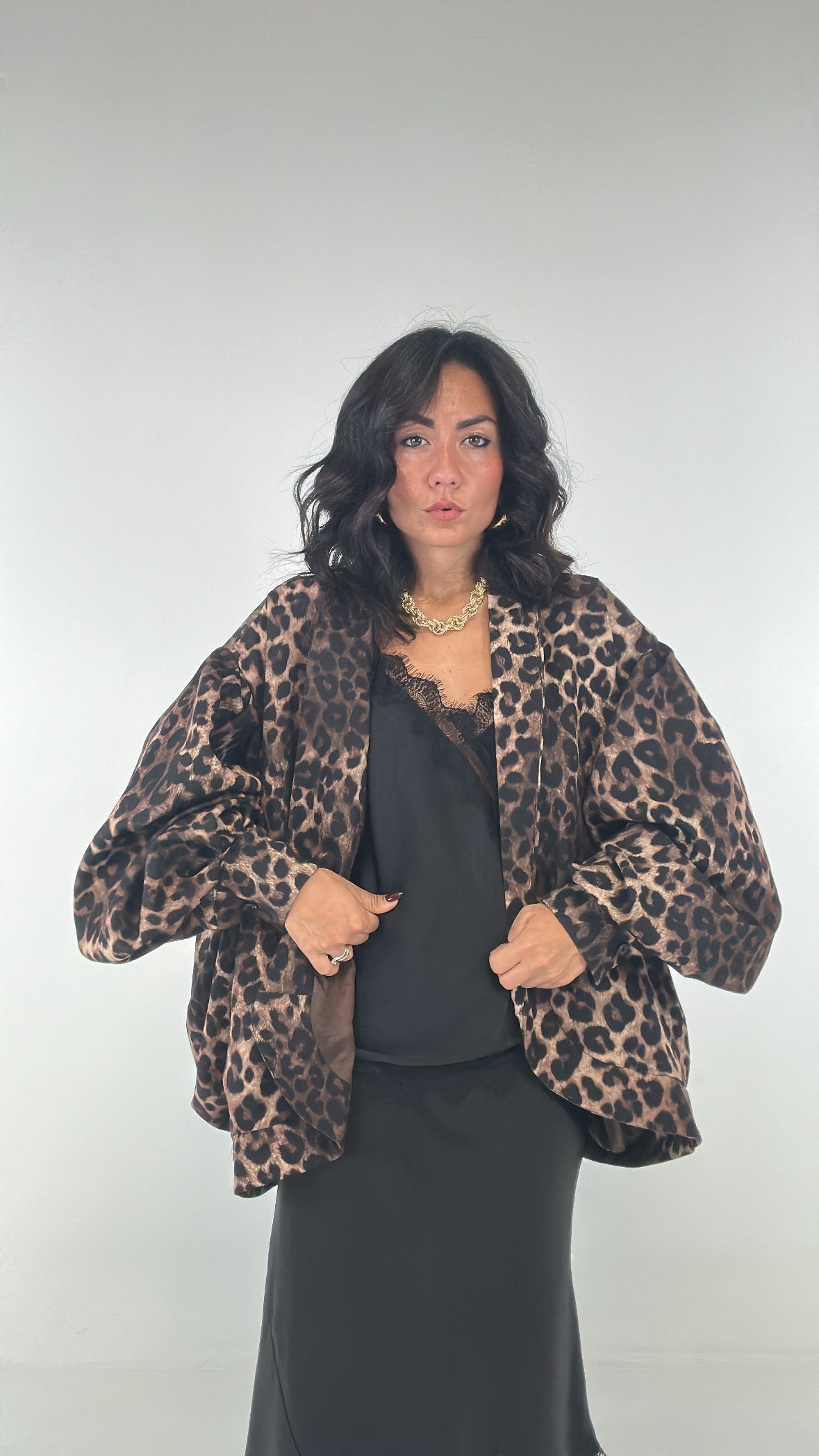 Giubbino OVER LEOPARD - NERO