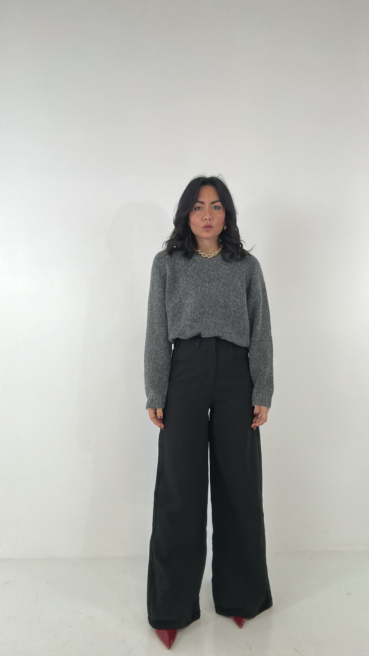 Pantalone RIGA VELLUTO - NERO