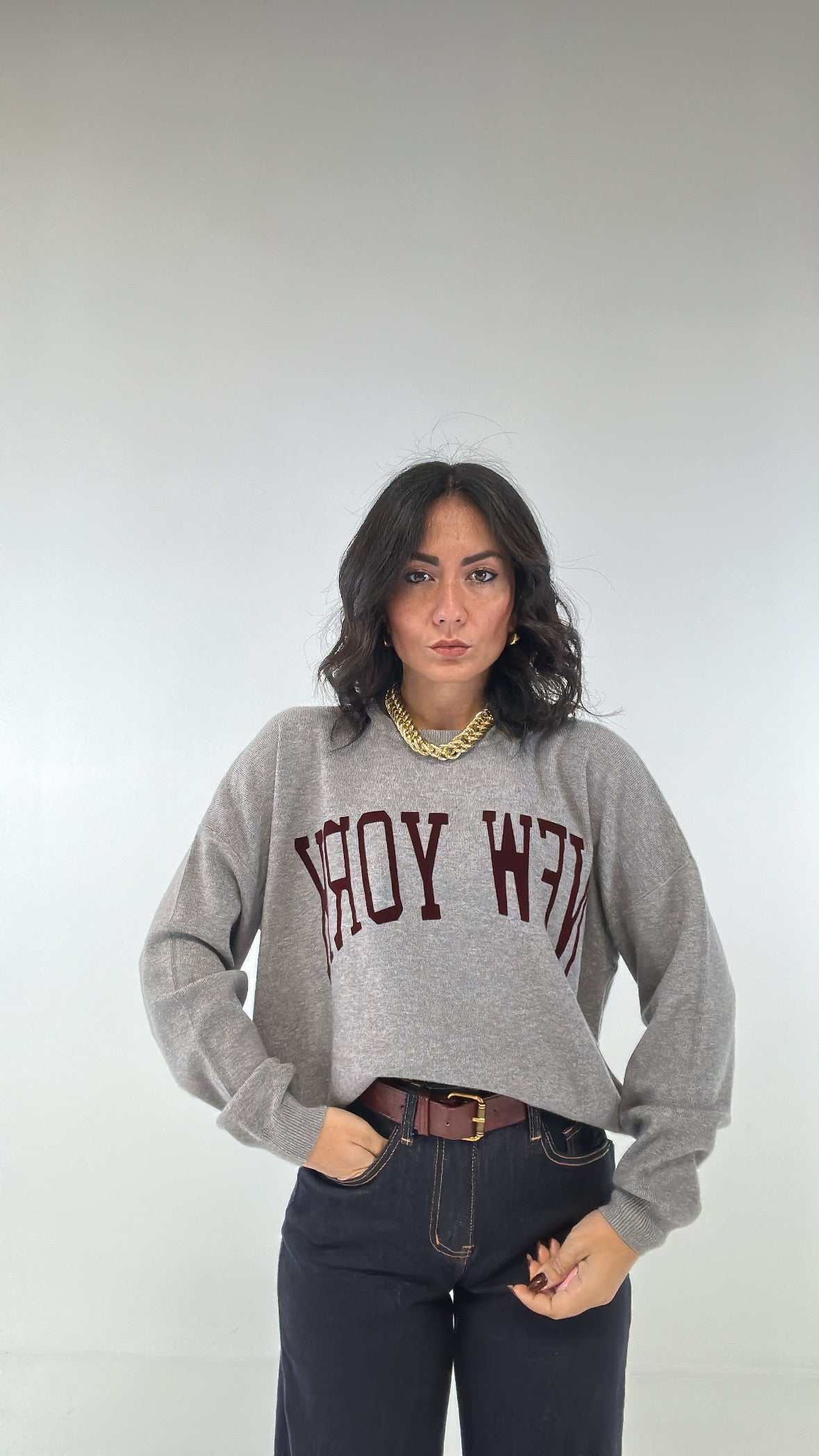 Pull RASATO NEW YORK - GRIGIO