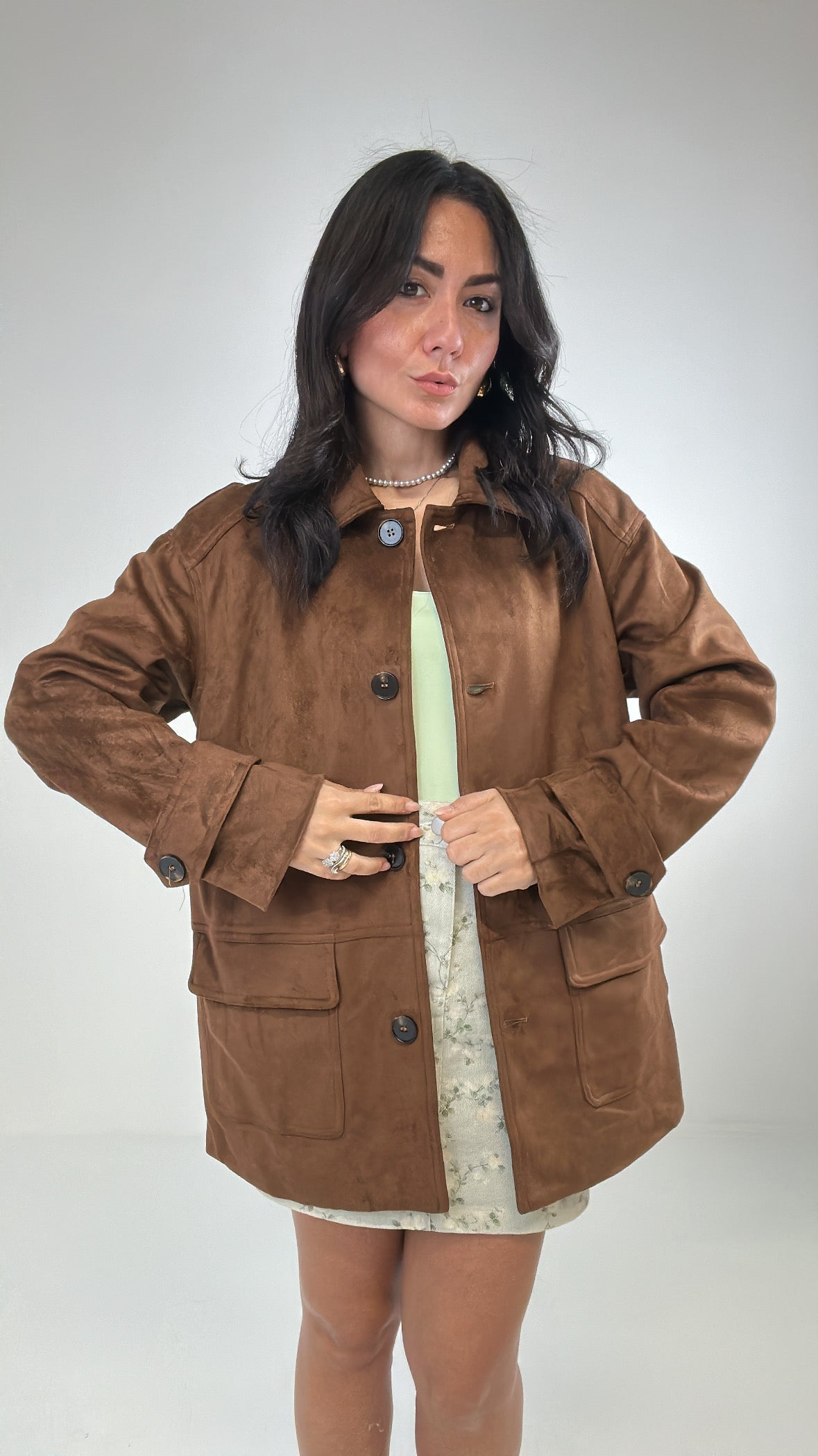 Giacca CAMOSCIO BROWN - MARRONE