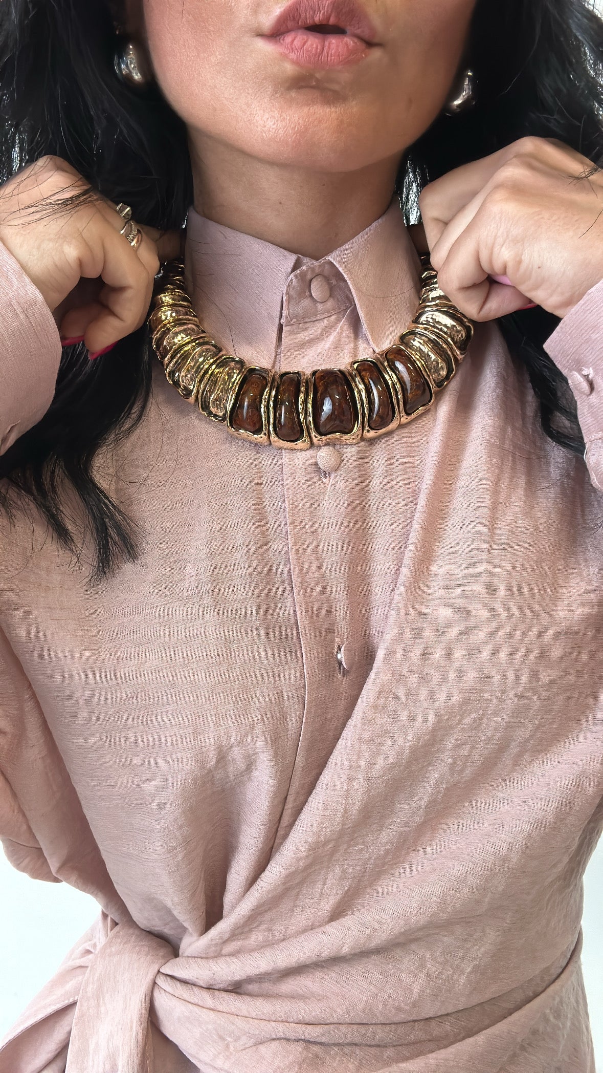 Collana NEFERTITI - MARRONE