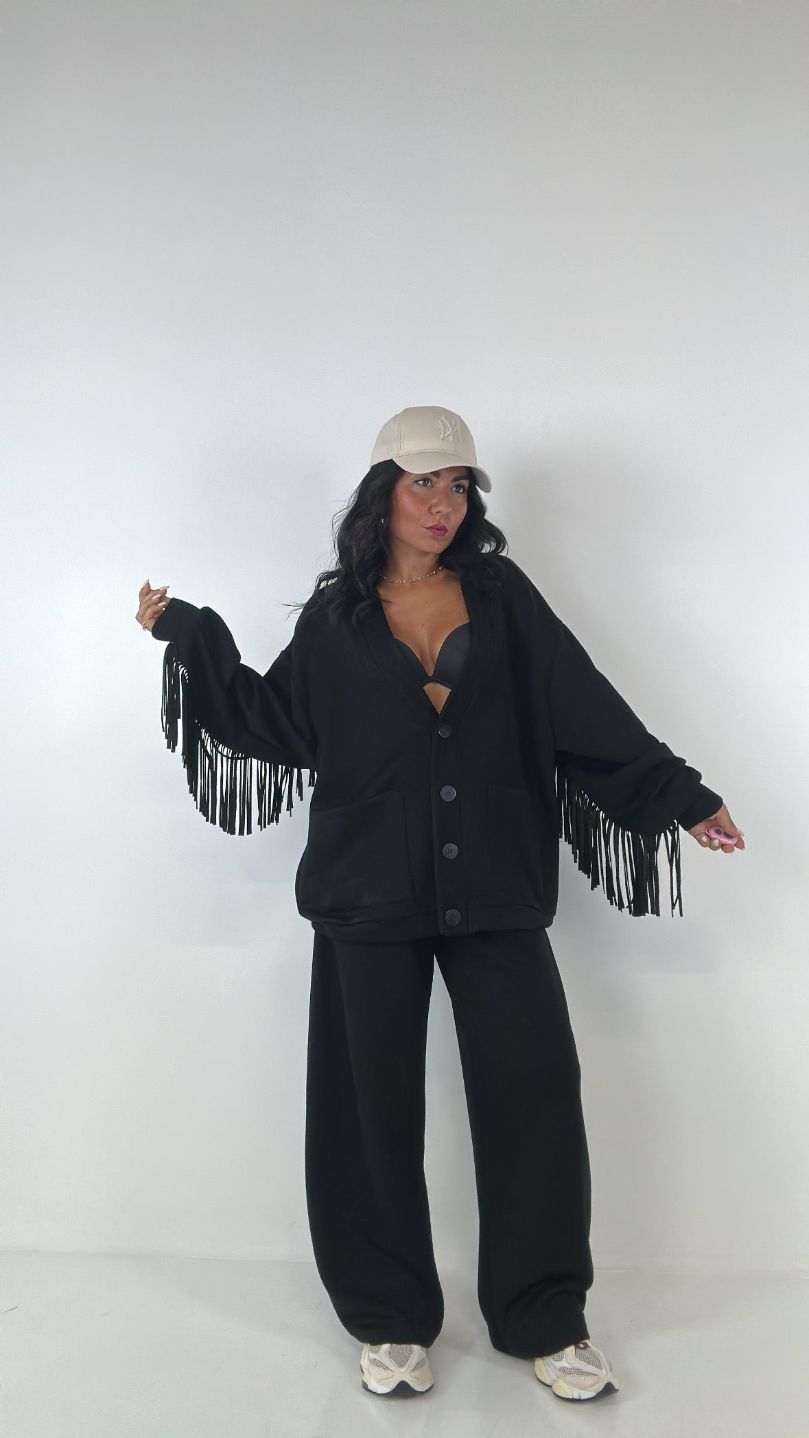 Pantalone LUMINA FELPA - NERO