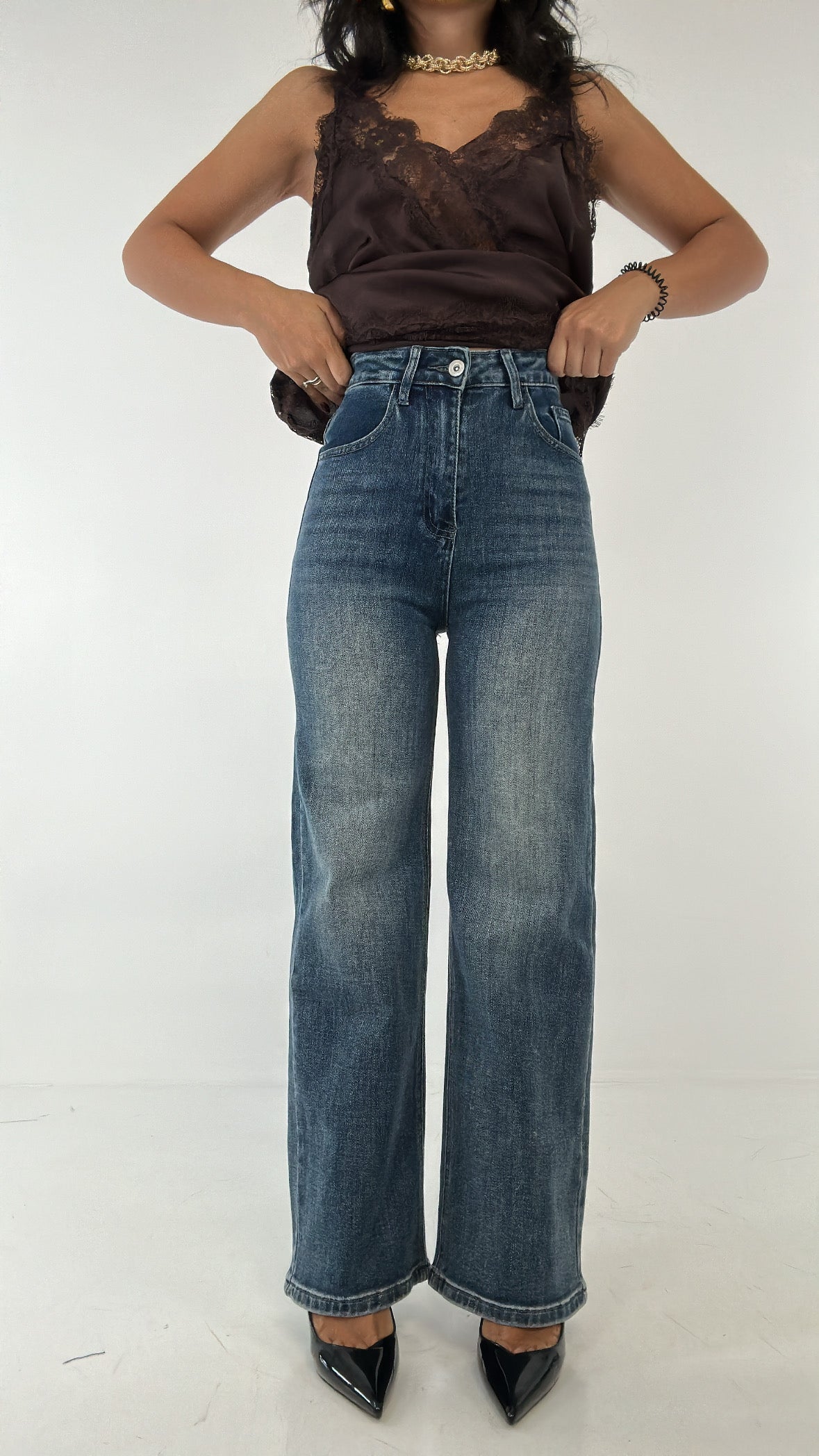 Jeans WIDE BLUE - JEANS