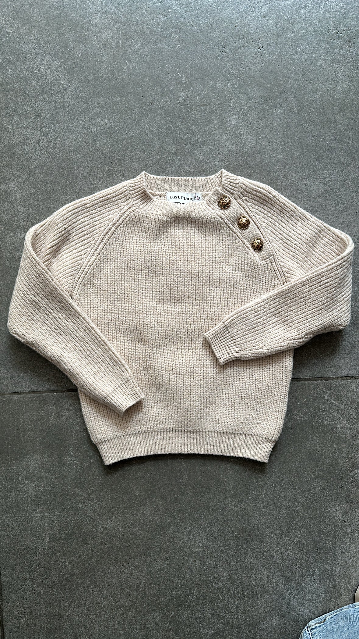 Pull BOTTONCINI 4-12A - BEIGE