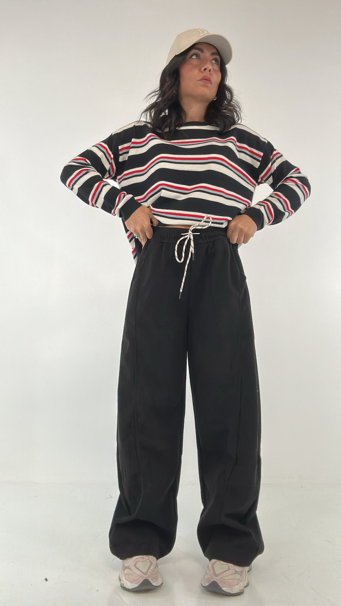 Pantalone BALLOON VELLUTO - NERO