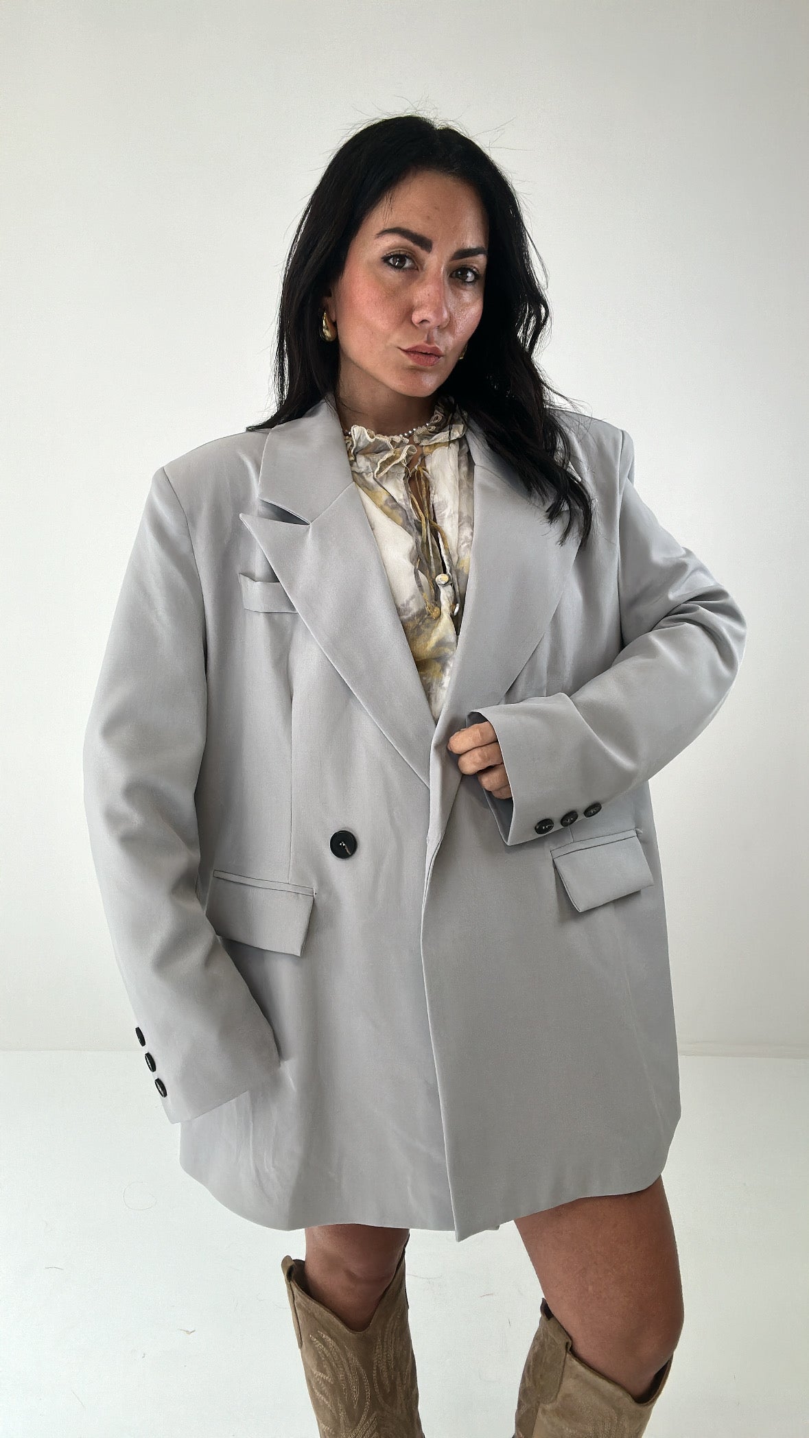 Blazer OVER BOTTONE - GRIGIO