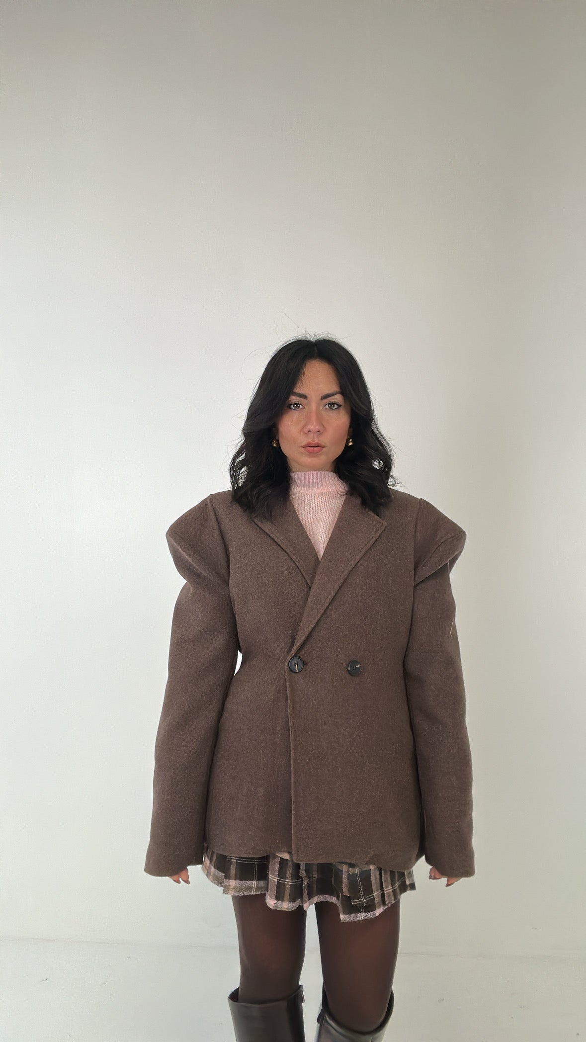 Giacca JUST IN PANNO - MARRONE