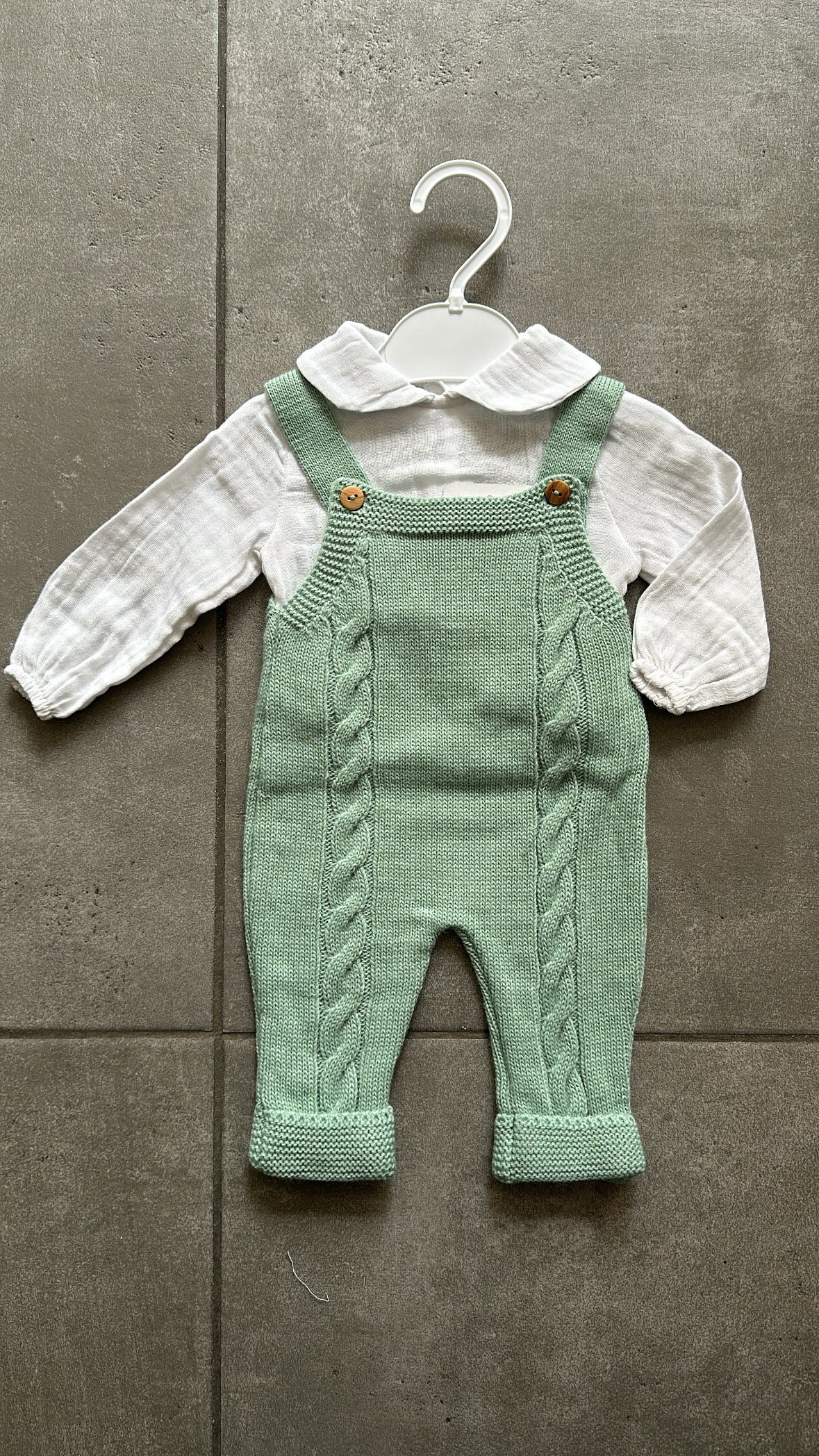Salopette IN MAGLIA 0-6M - VERDE