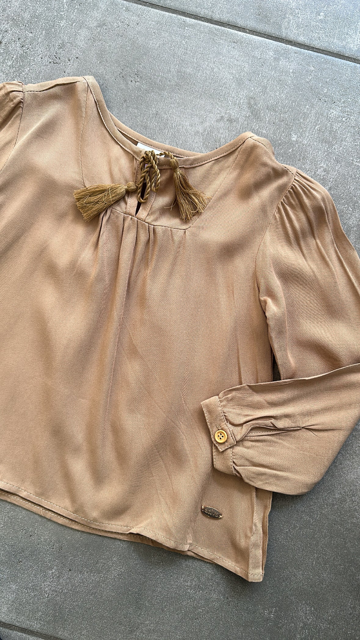 Camicia VOLANT 4-12A - BEIGE