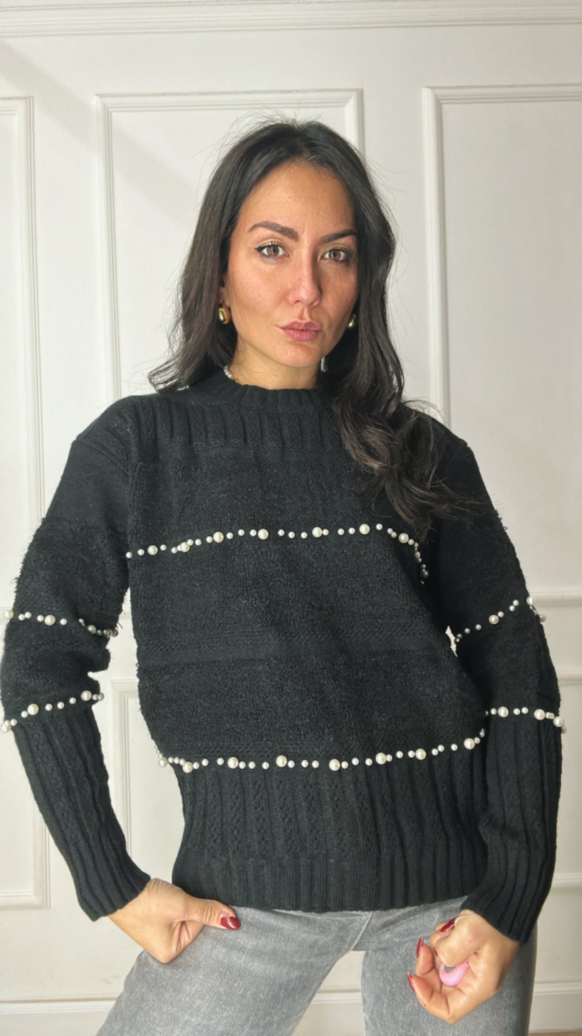 Pull LINEA PERLA - NERO