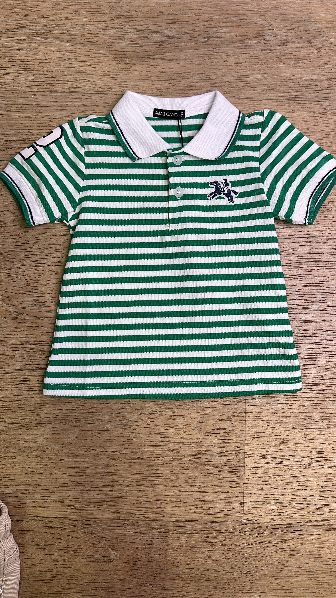 Polo A RIGHE 12-36M - VERDE