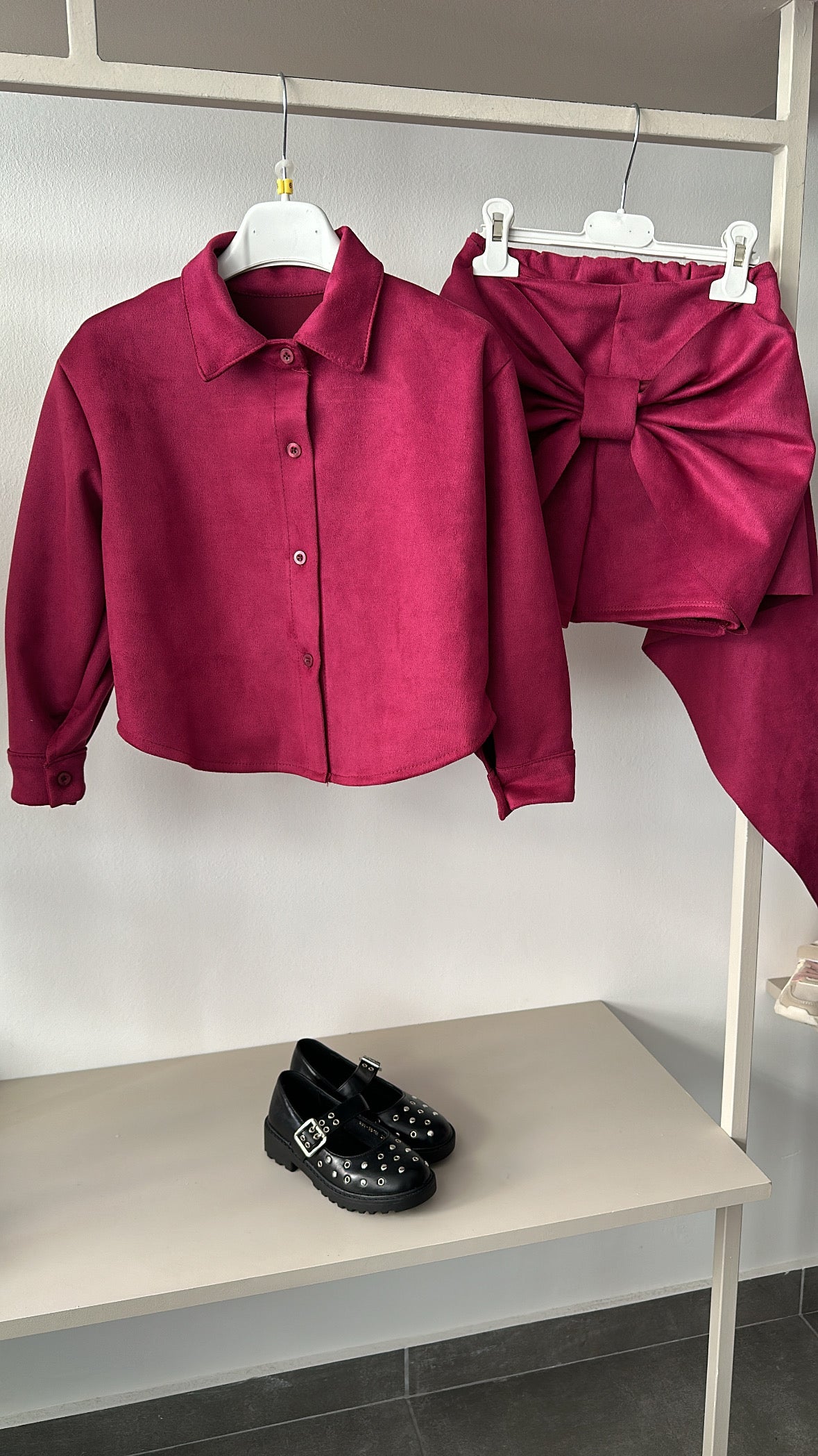 Coordinato CON GONNA FIOCCO 4-14A - BORDEAUX