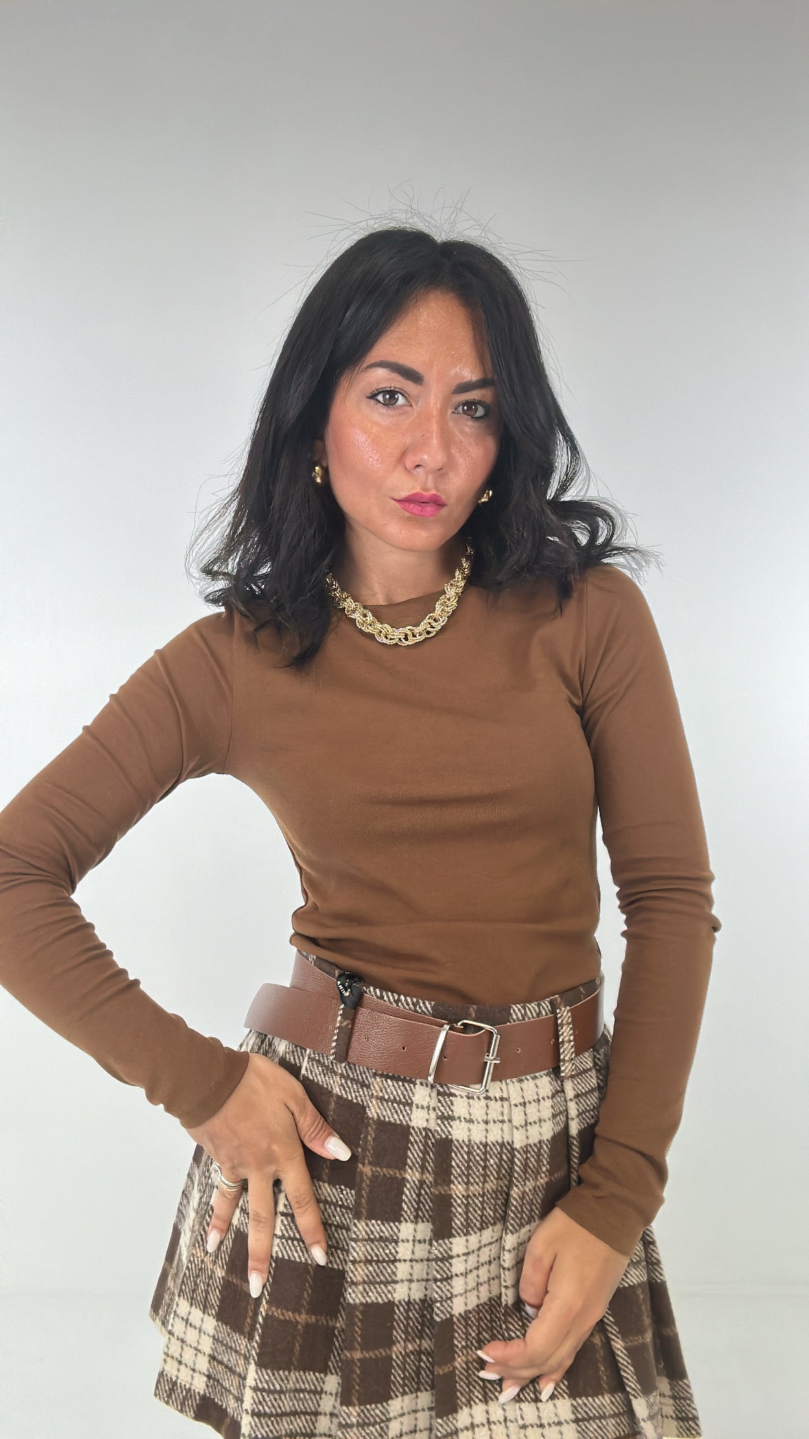 Maglia BASIC LUMINA - MARRONE