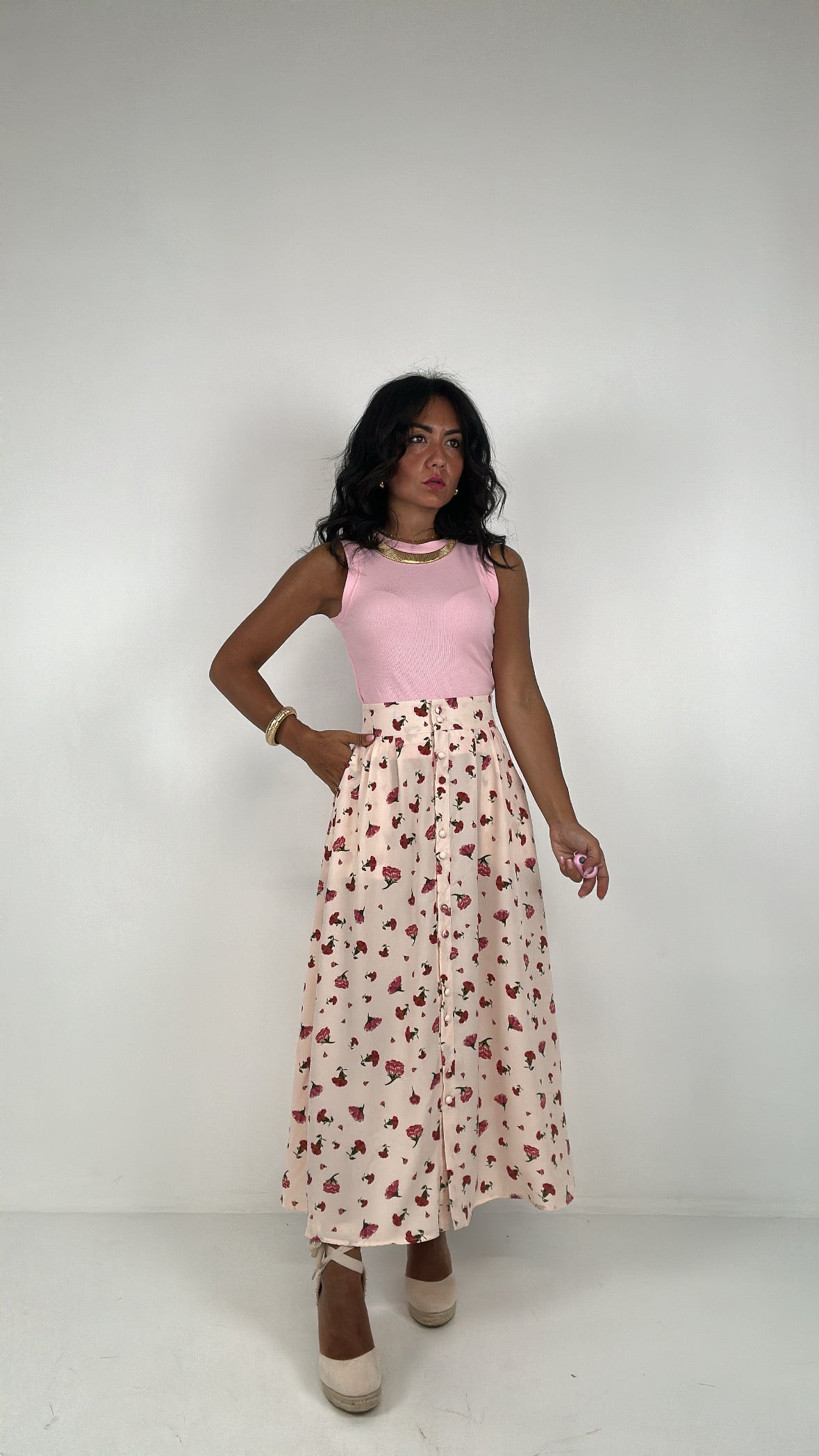 Gonna BOTTONCINI FANTASY - ROSA