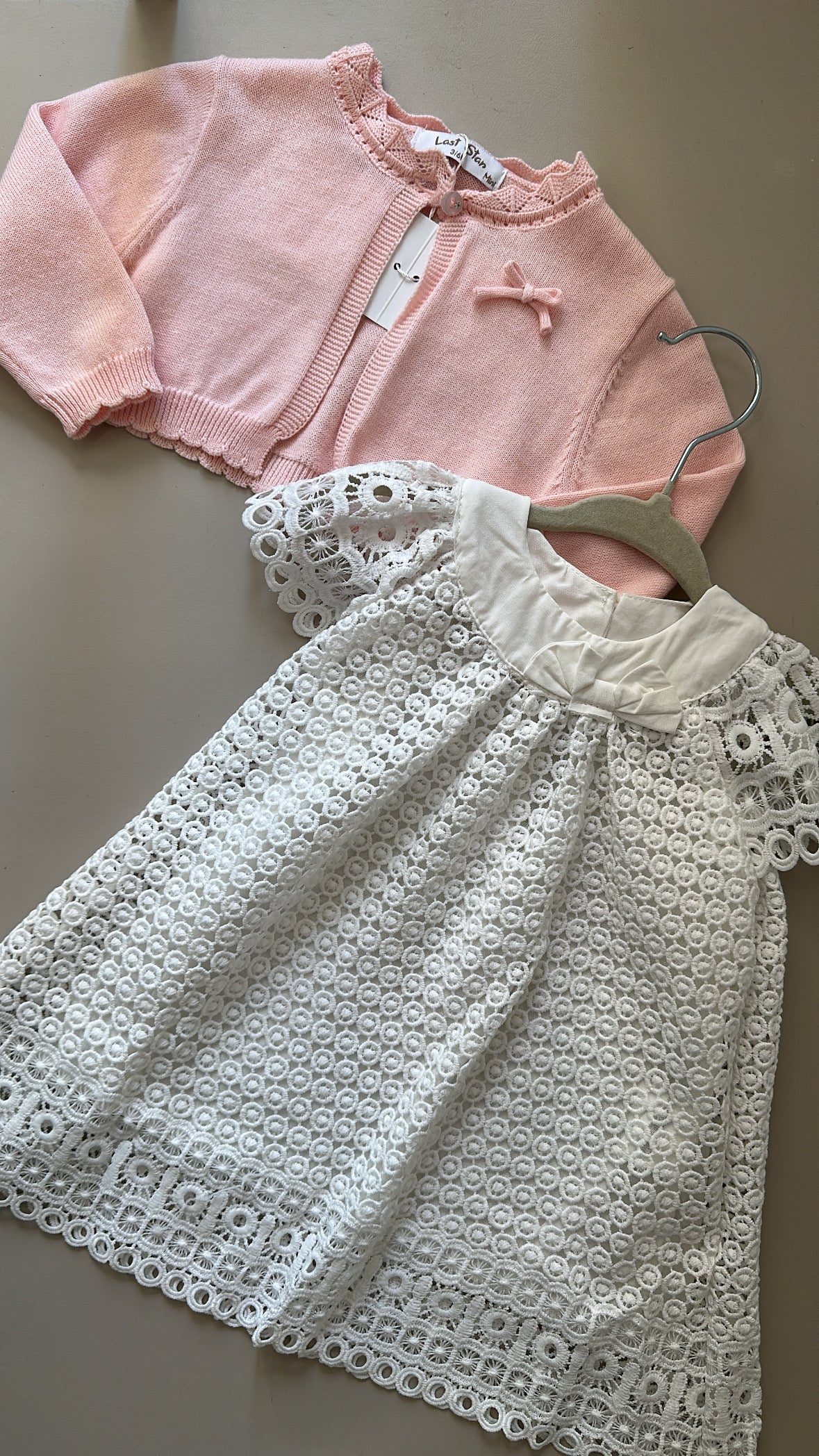 Vestitino CON CARDIGAN 3-18M - BIANCO