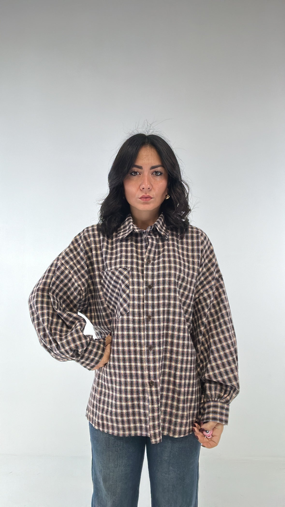 Camicia QUADRO GIULIEN - MARRONE