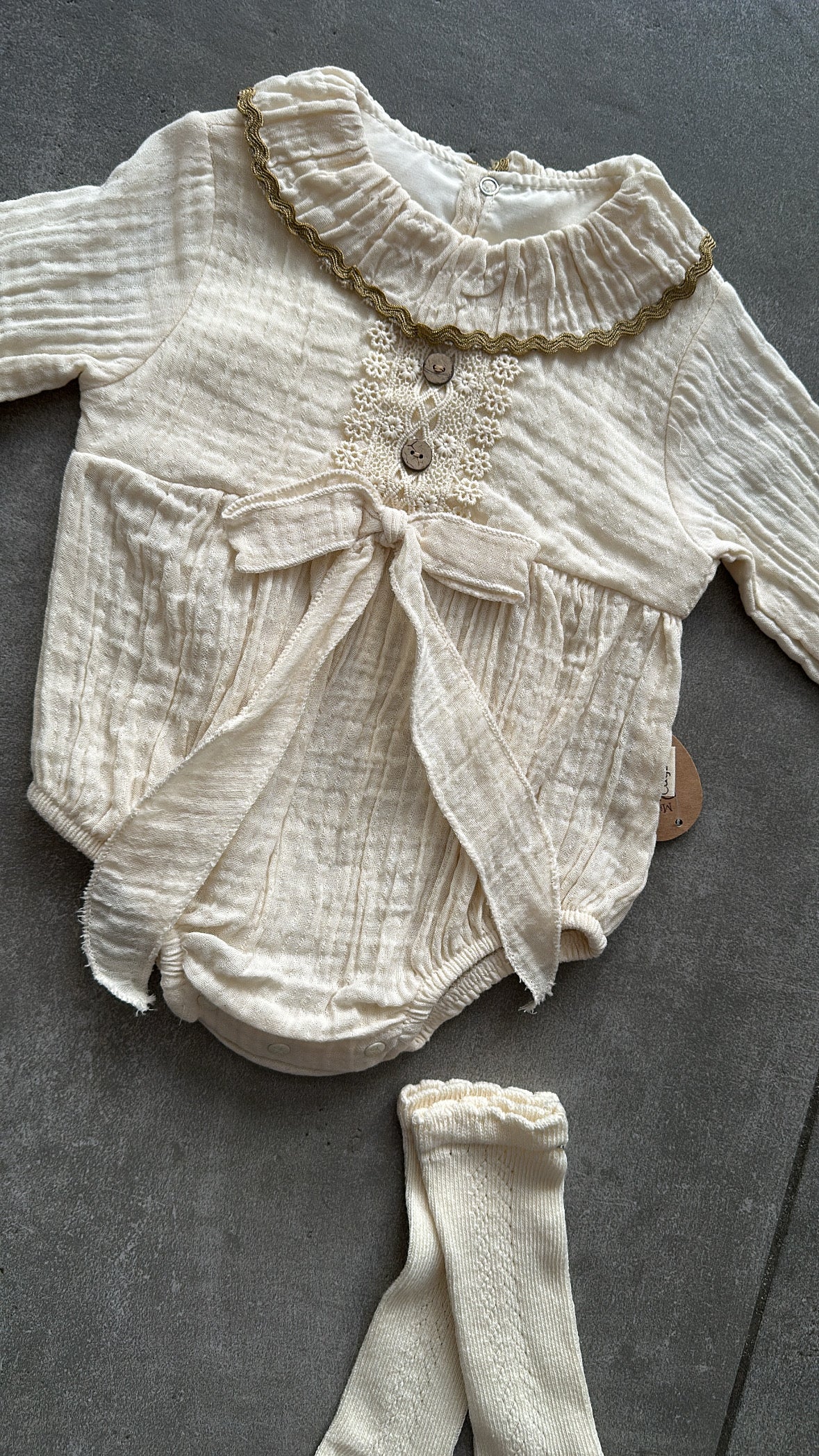 Pagliaccetto CON FIOCCO 3-12M - BEIGE