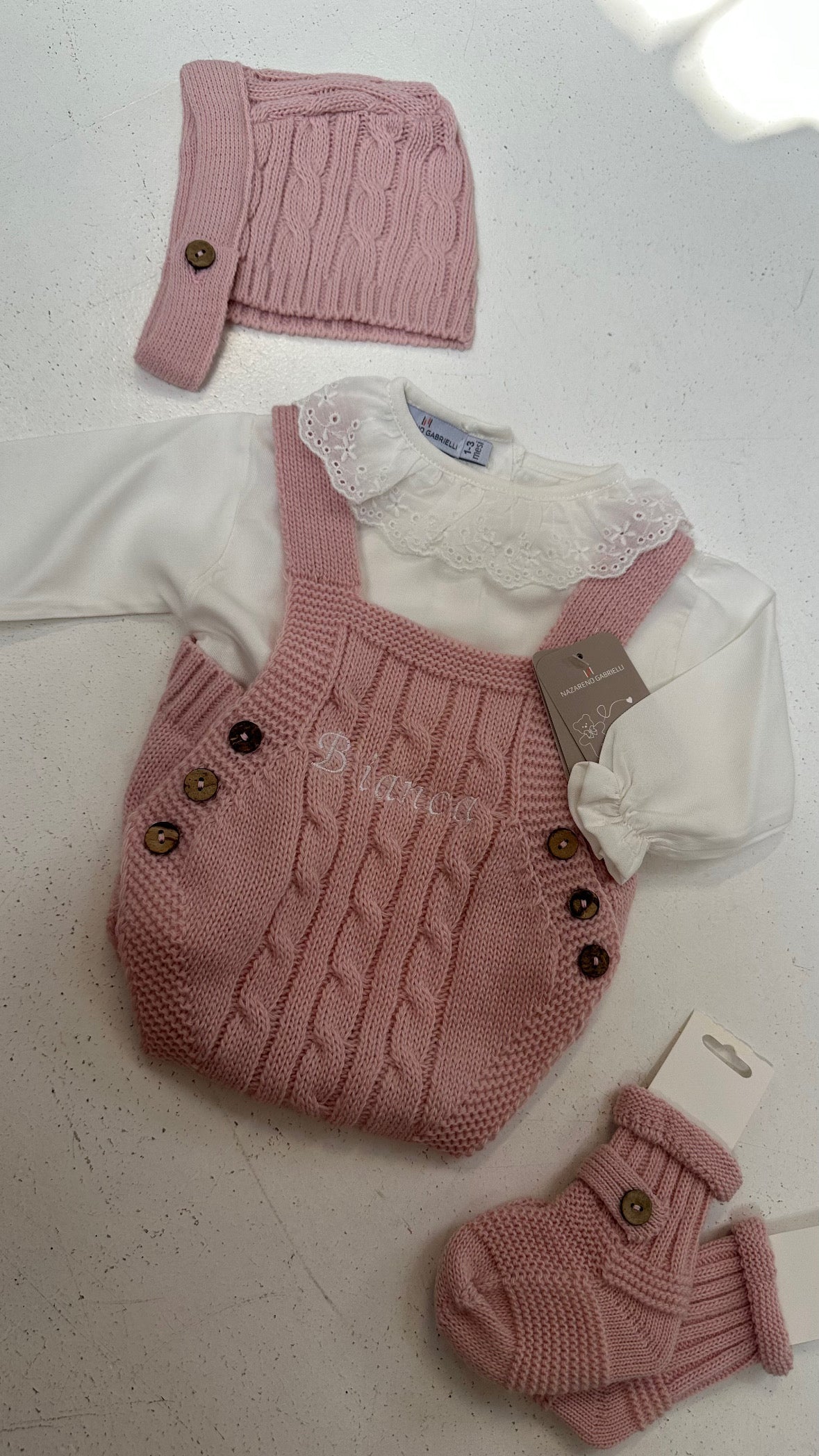 Set Pagliaccetto CON CUFFIA+BABBUCCE - ROSA