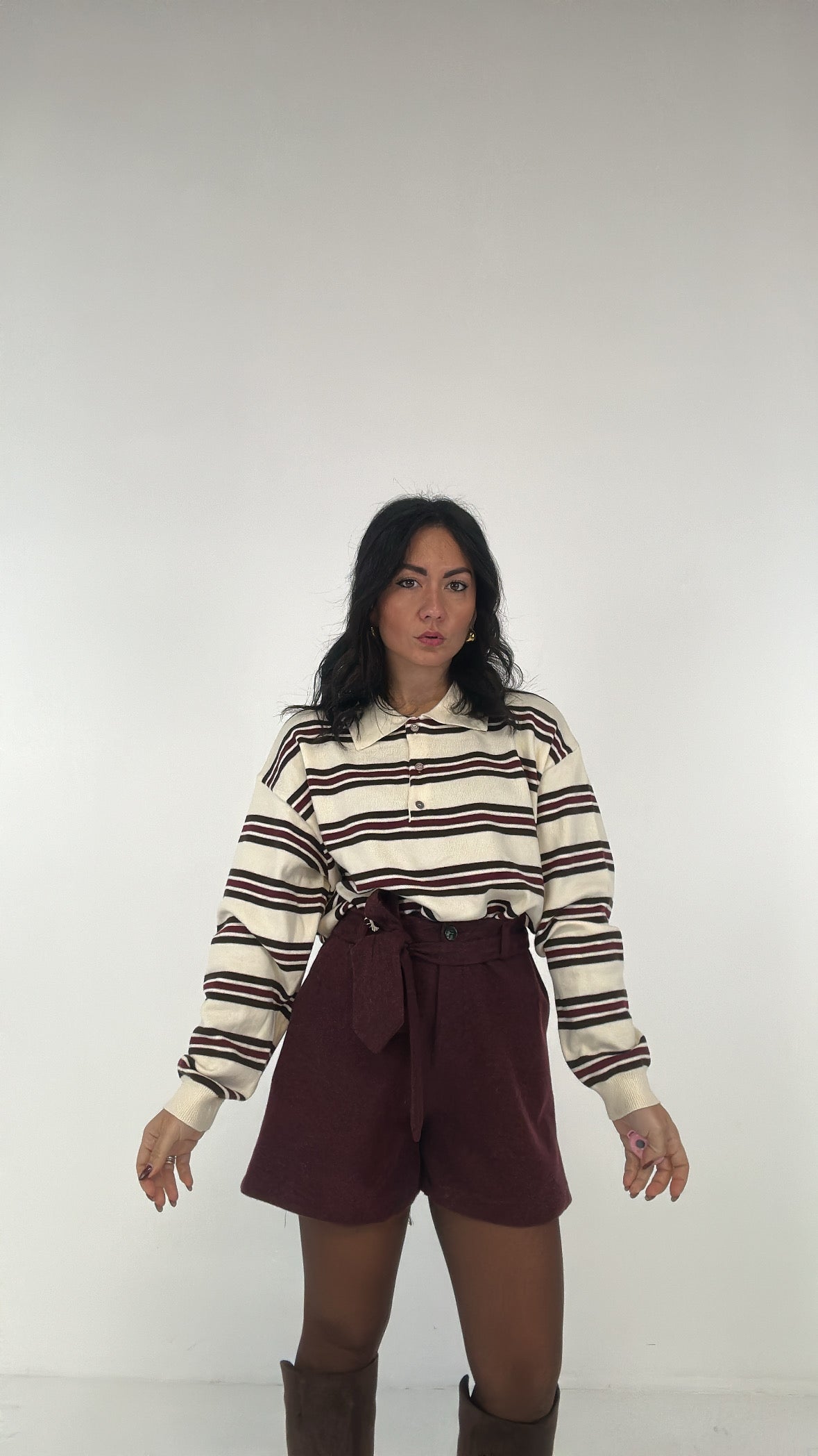 Shorts IN PANNO - BORDEAUX