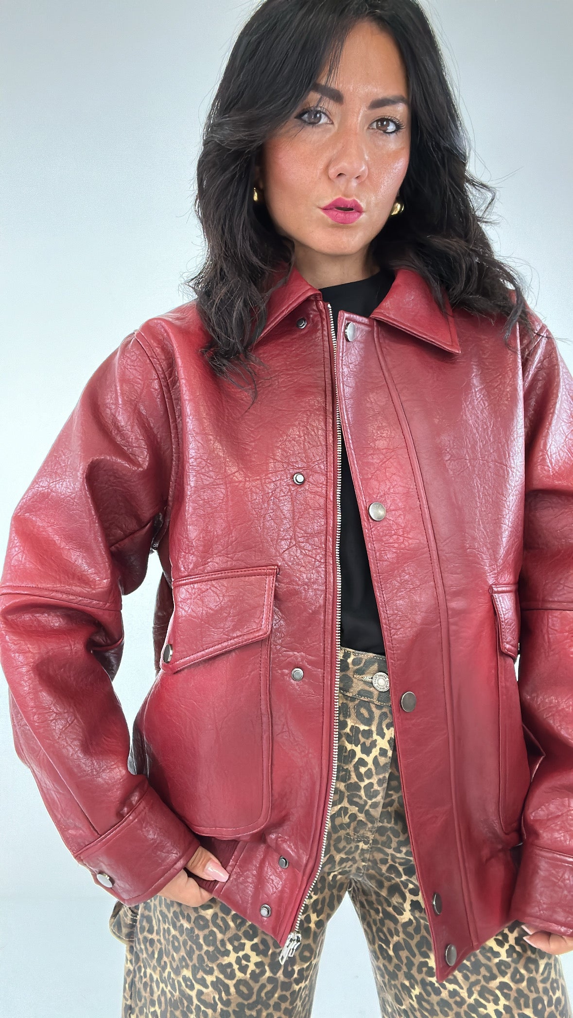Bomber LUMINA ECOPELLE - BORDEAUX