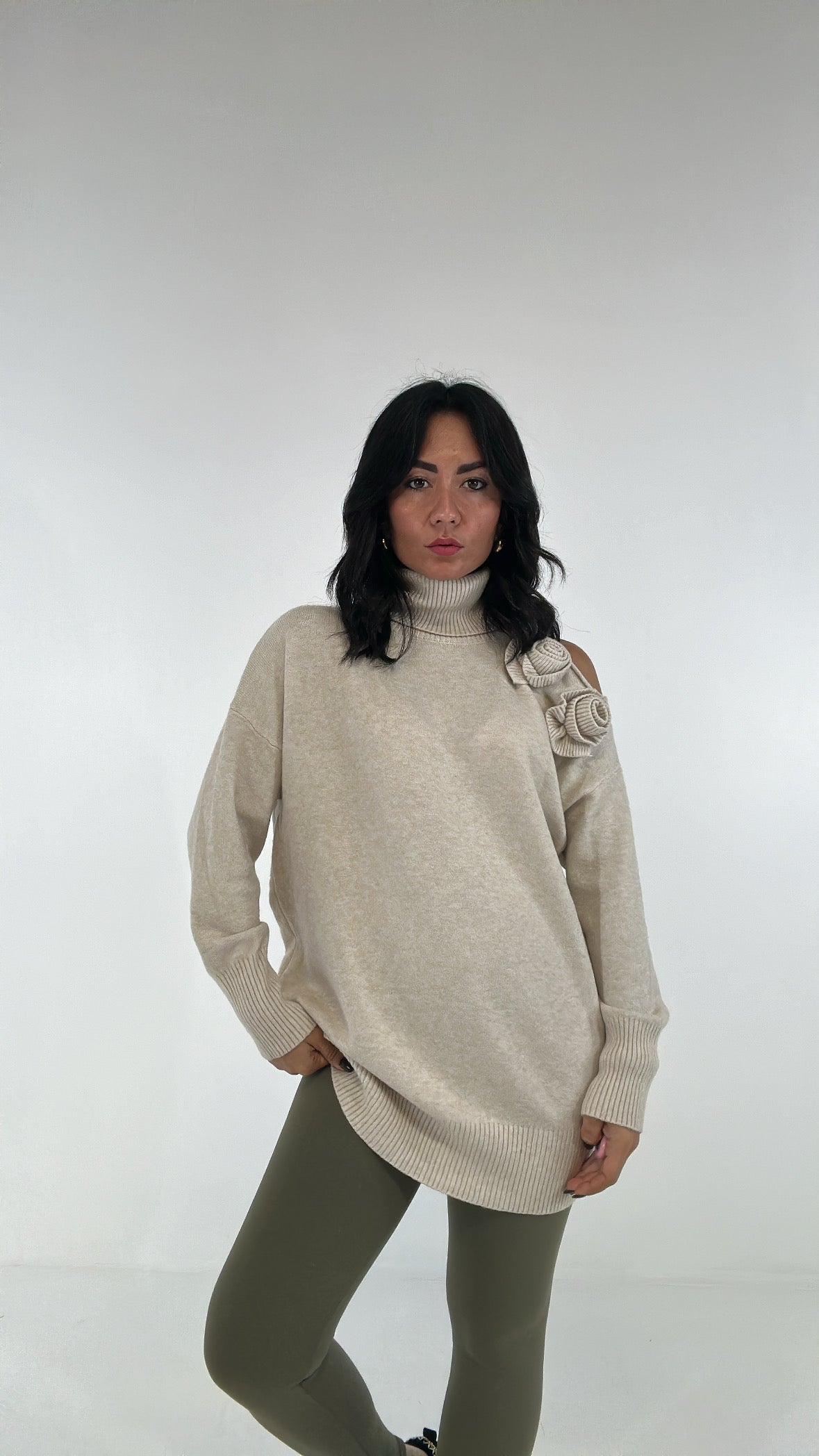 Pull LATO ROSE - BEIGE