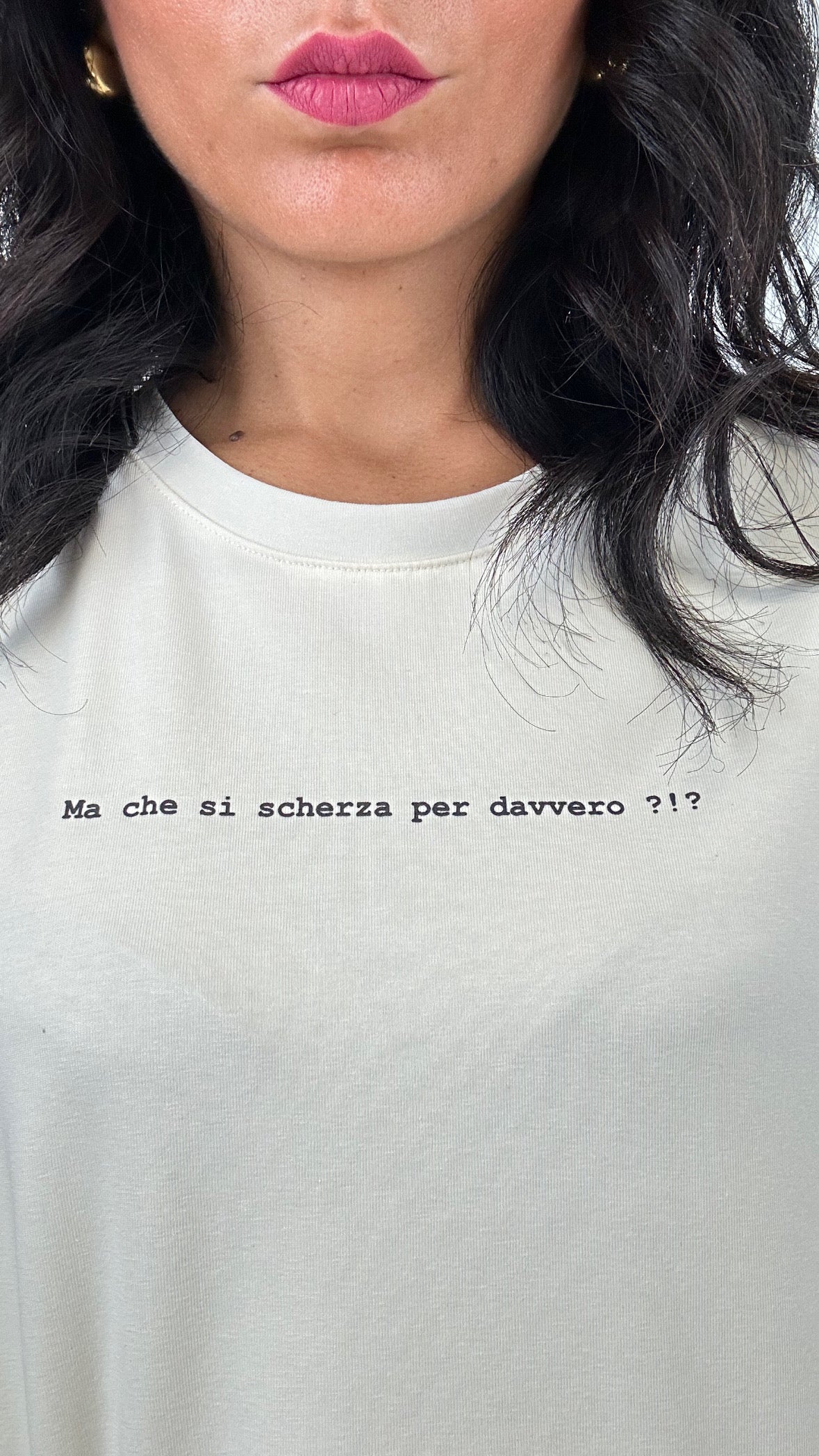 Maglia LUMINA "MA CHE SI SCHERZA PER DAVVERO?" - PANNA