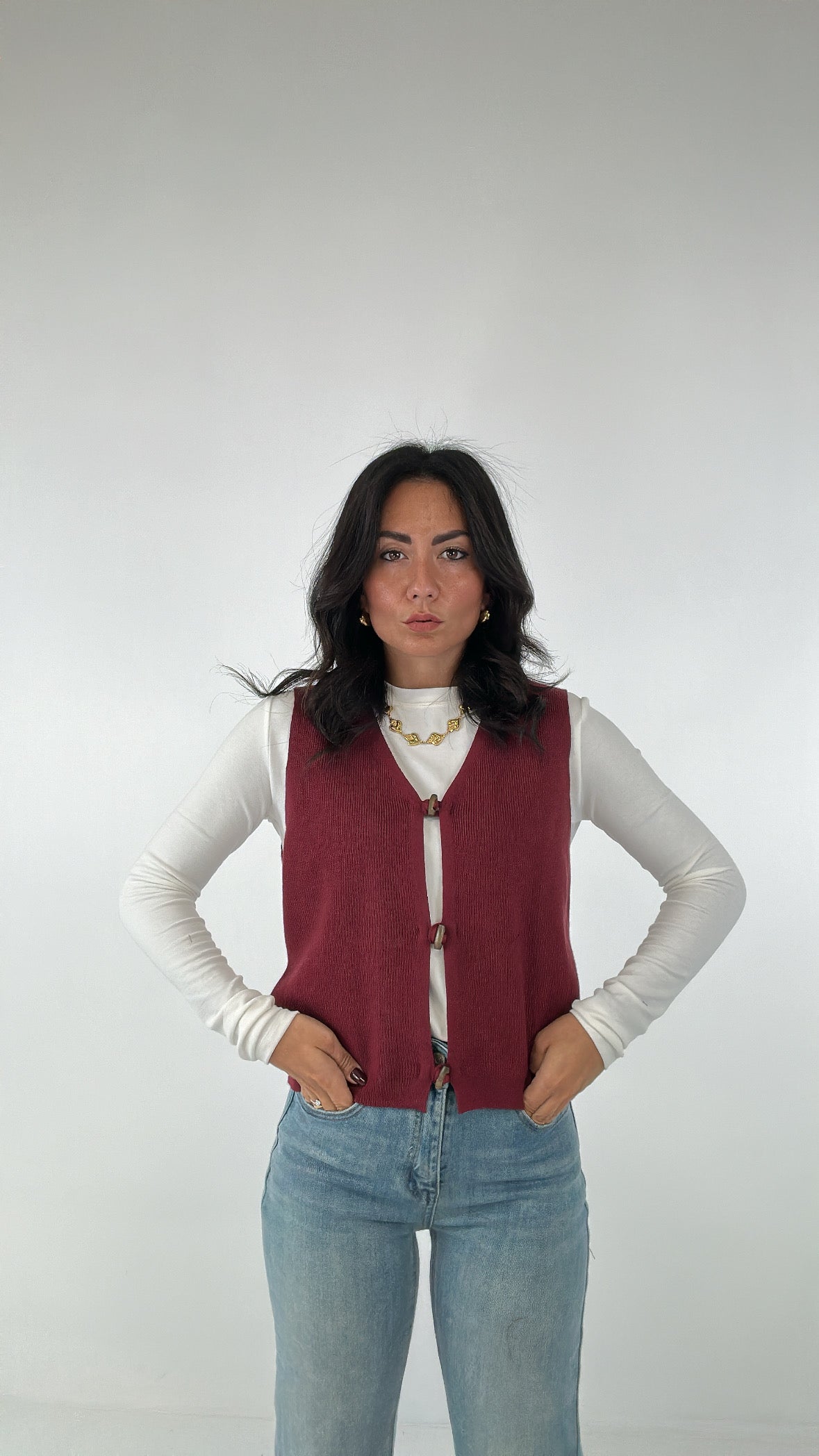 Maglia CON GILET - BORDEAUX