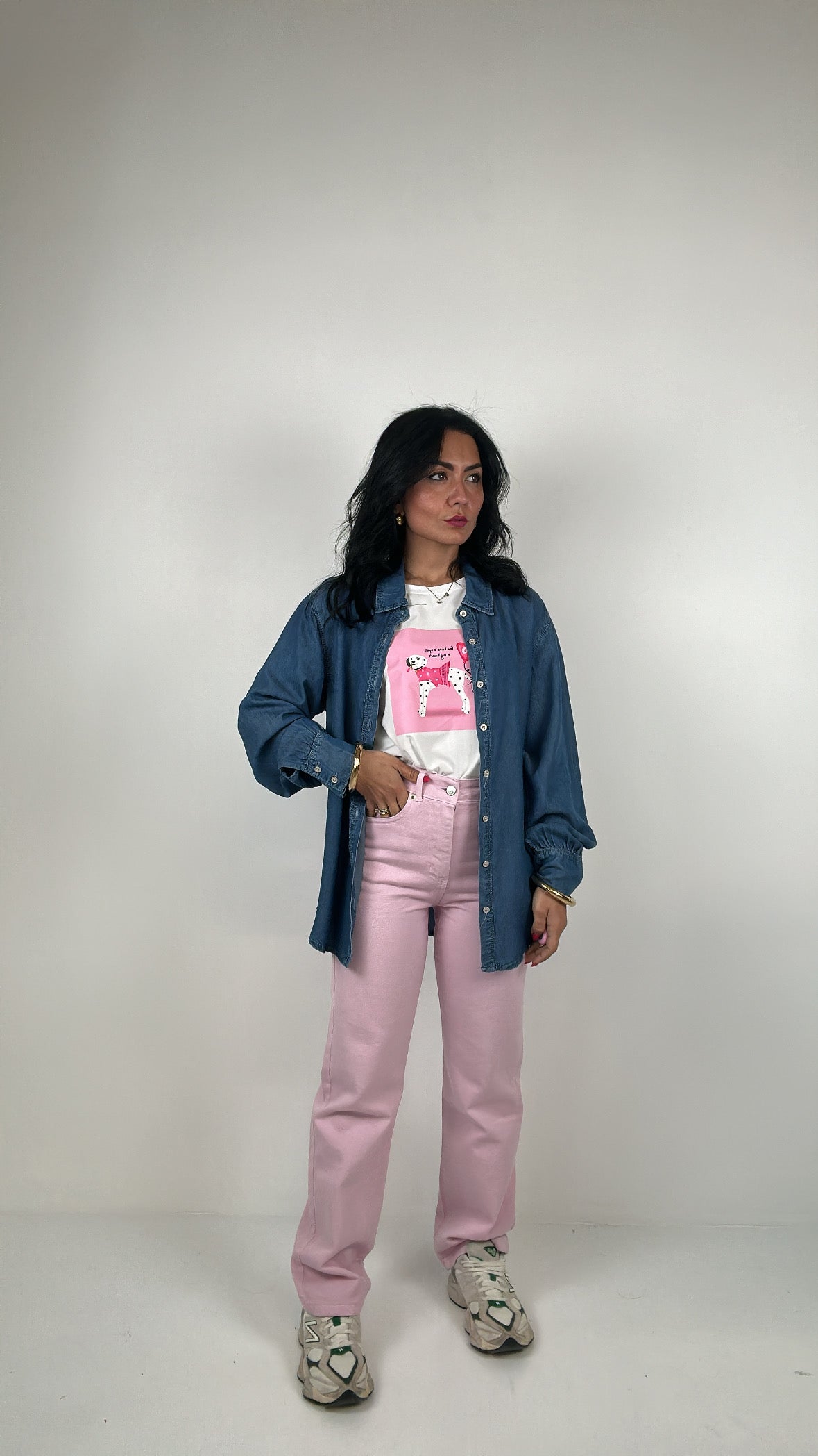 Jeans MOM BARBIE - ROSA