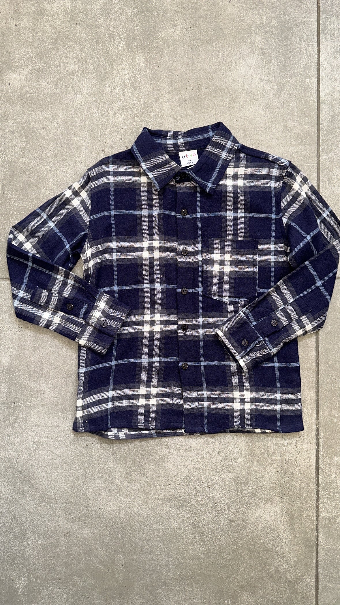 Camicia QUADRI ATIV 4-16A - BLU