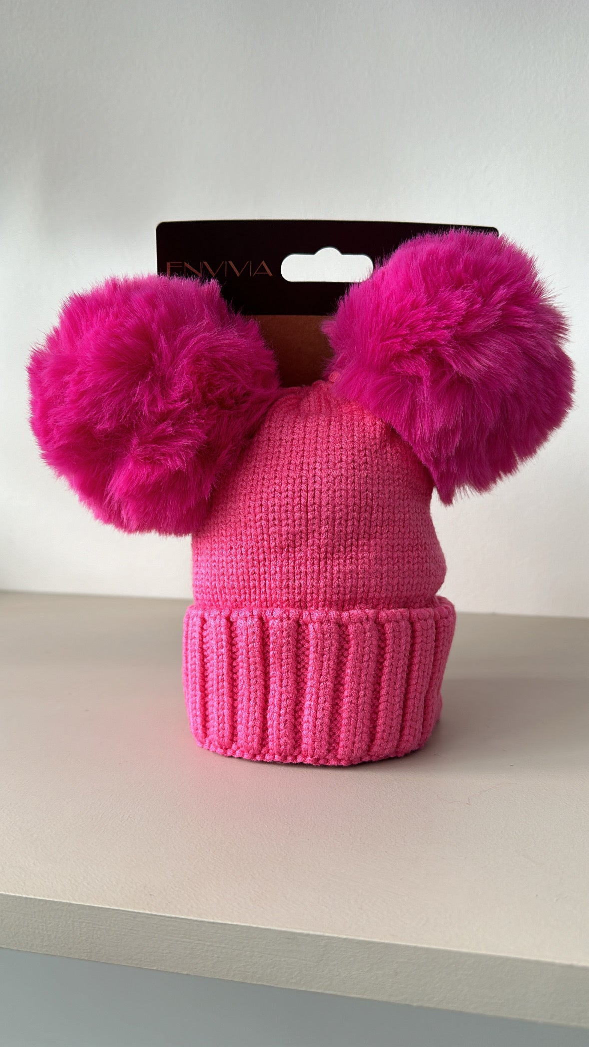 Cappellino DOPPIO PON PON - FUCSIA