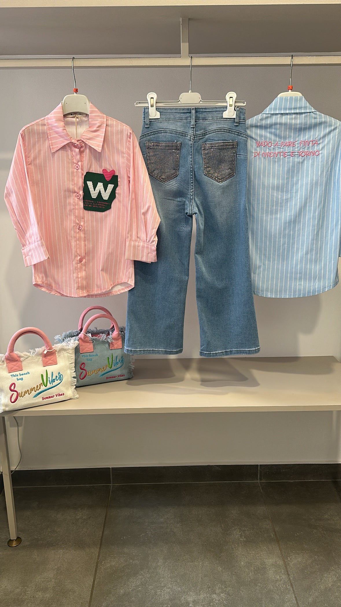 Camicia RIGHE W 4-14A - ROSA
