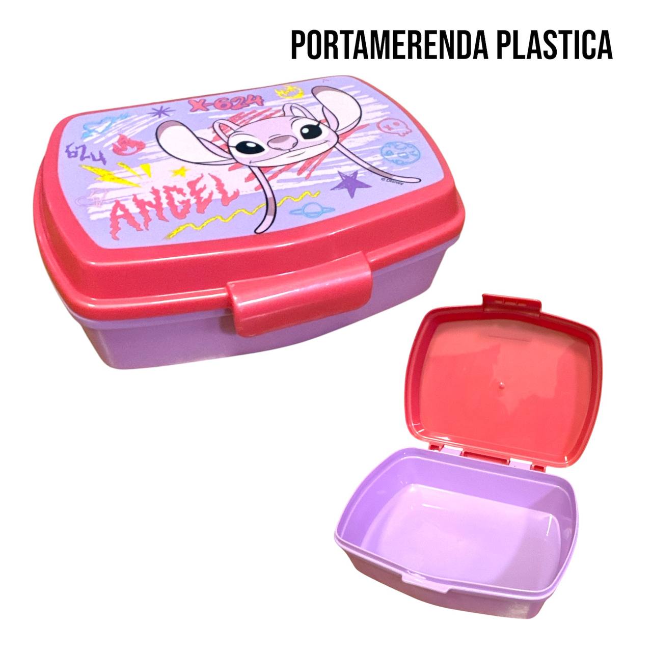 Porta MERENDA IN PLASTICA - LILLA BIANCO