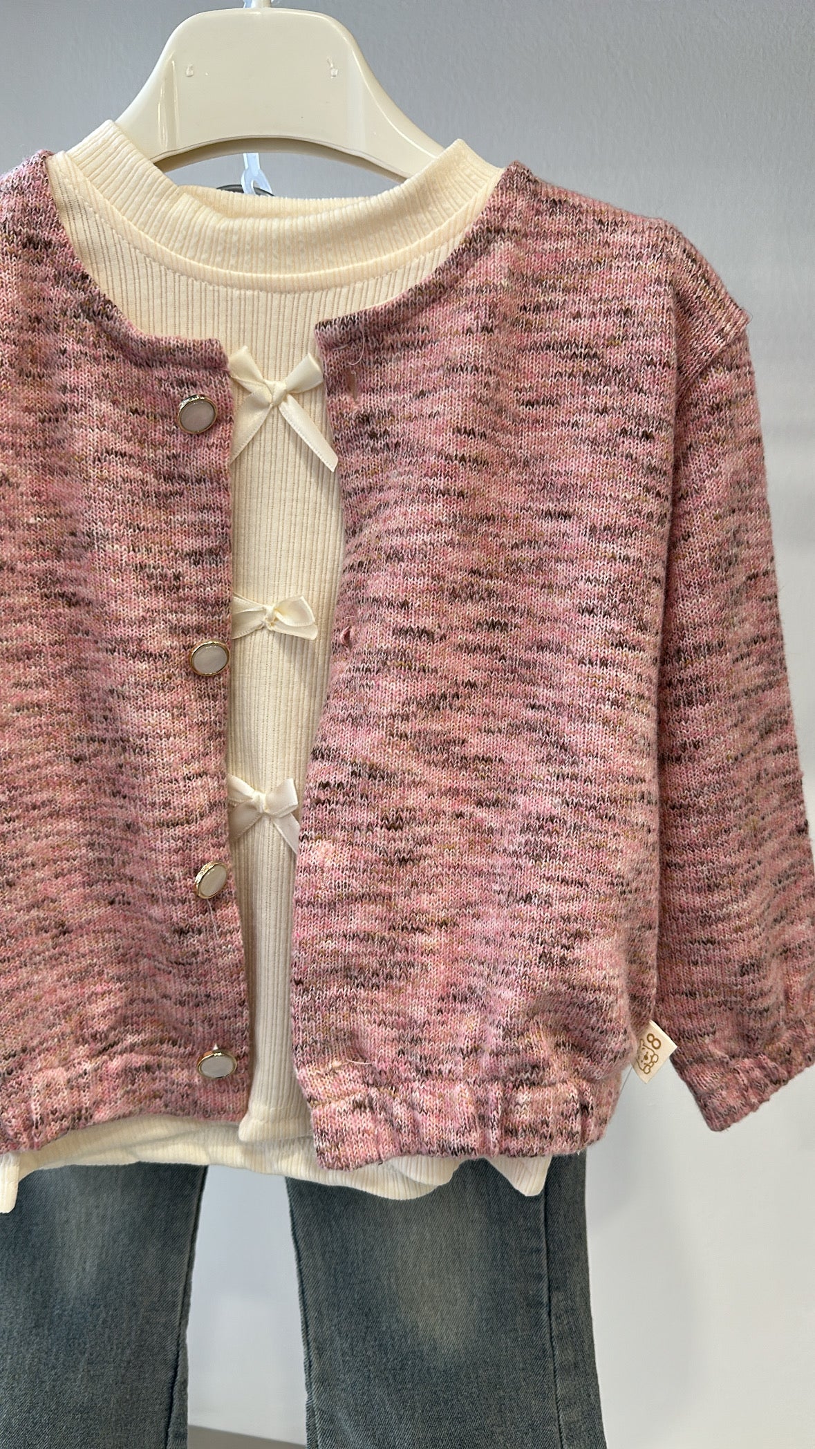 Coordinato CON CARDIGAN 1-5A - ROSA
