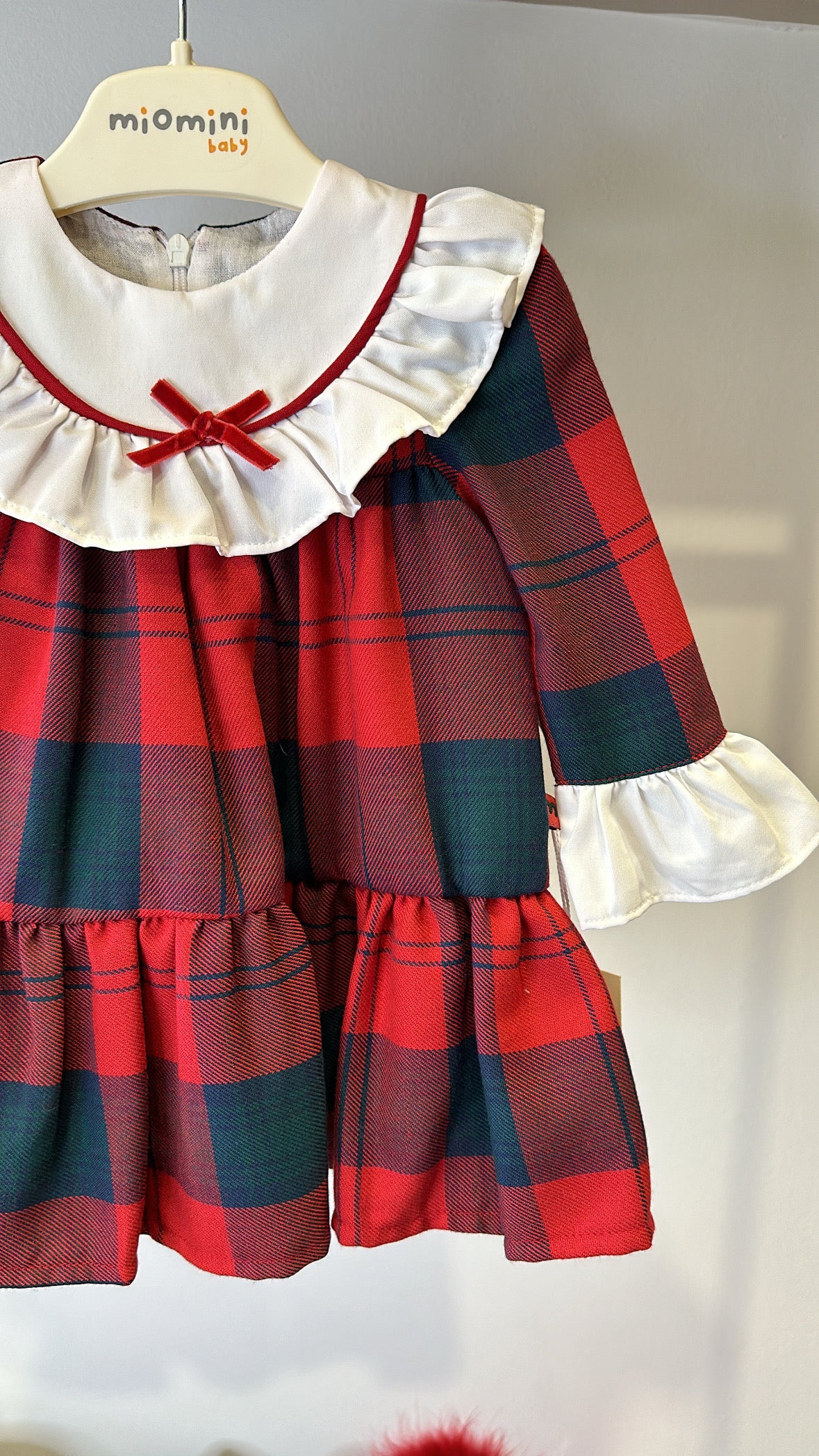 Vestito SCOZZESE 6-24M - ROSSO