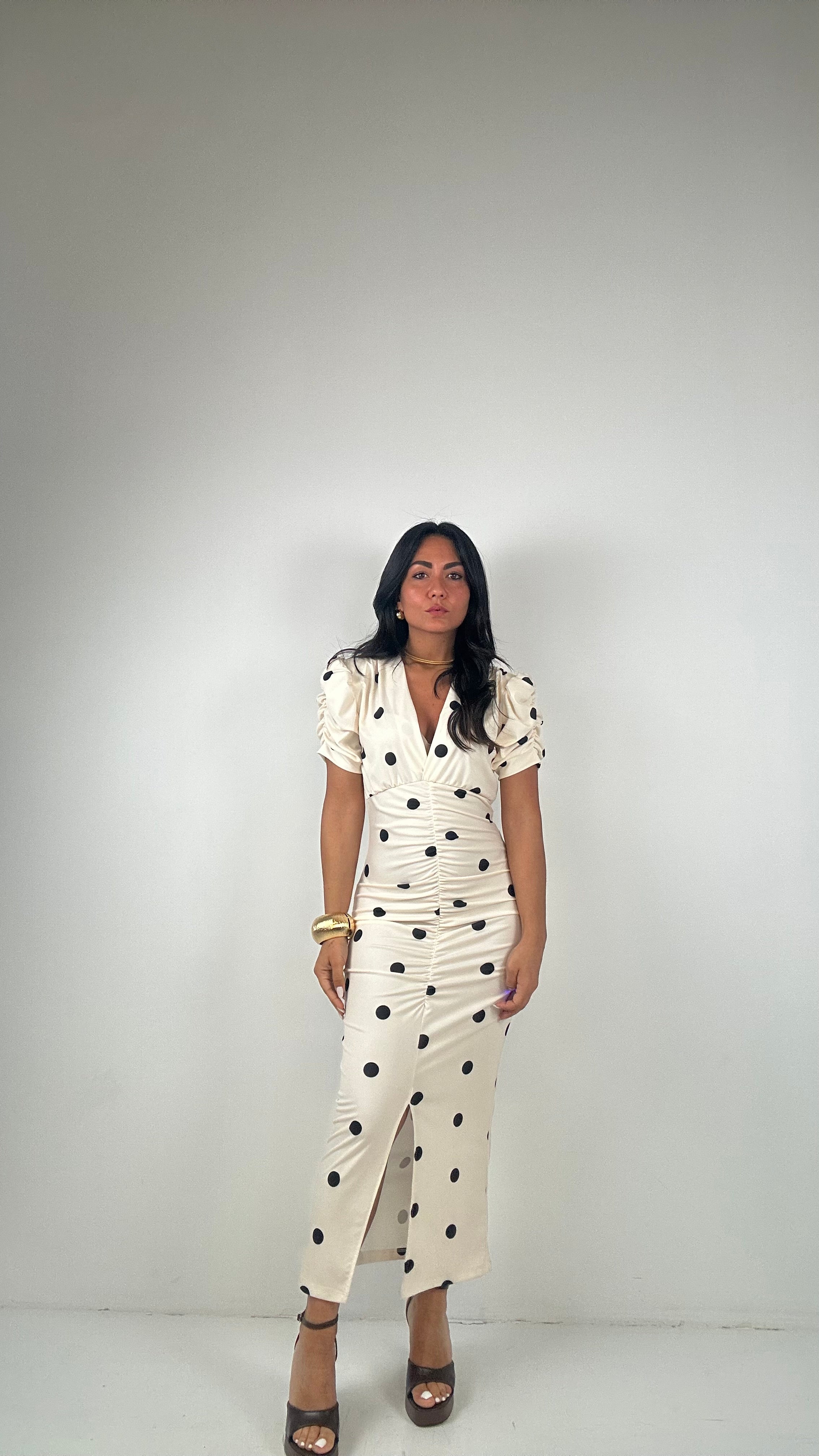 Vestito FIOR DI PRIMAVERA - BIANCO-NERO