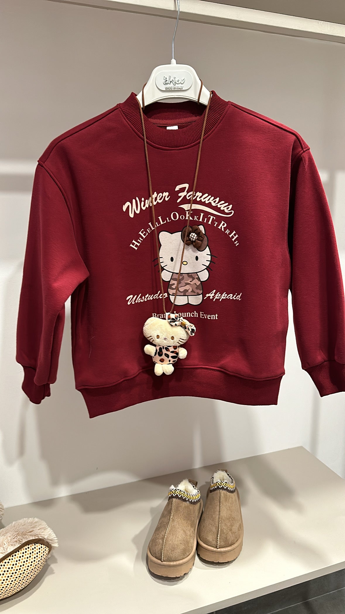 Felpa HELLO MAC - BORDEAUX