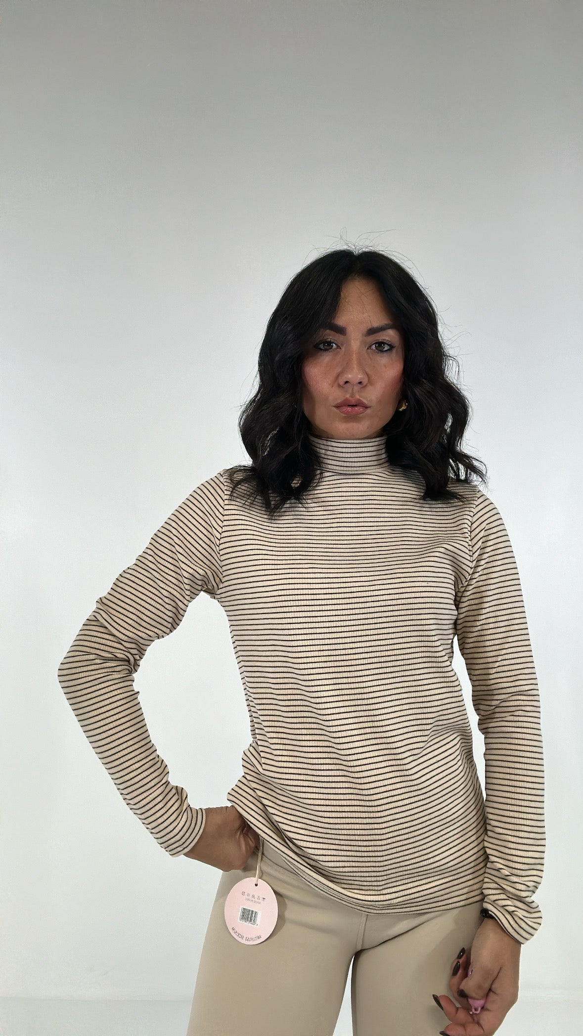 Dolcevita RIGHE MINI - beige-marrone