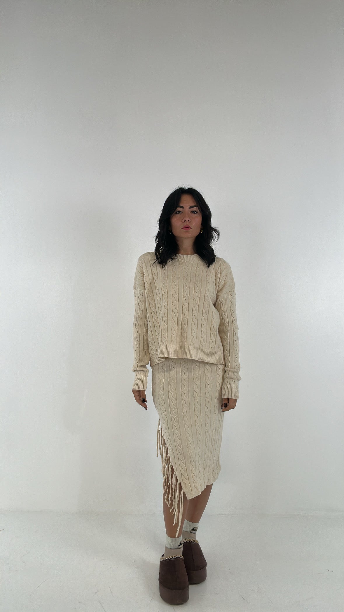 Completo TRECCE CON GONNA - BEIGE