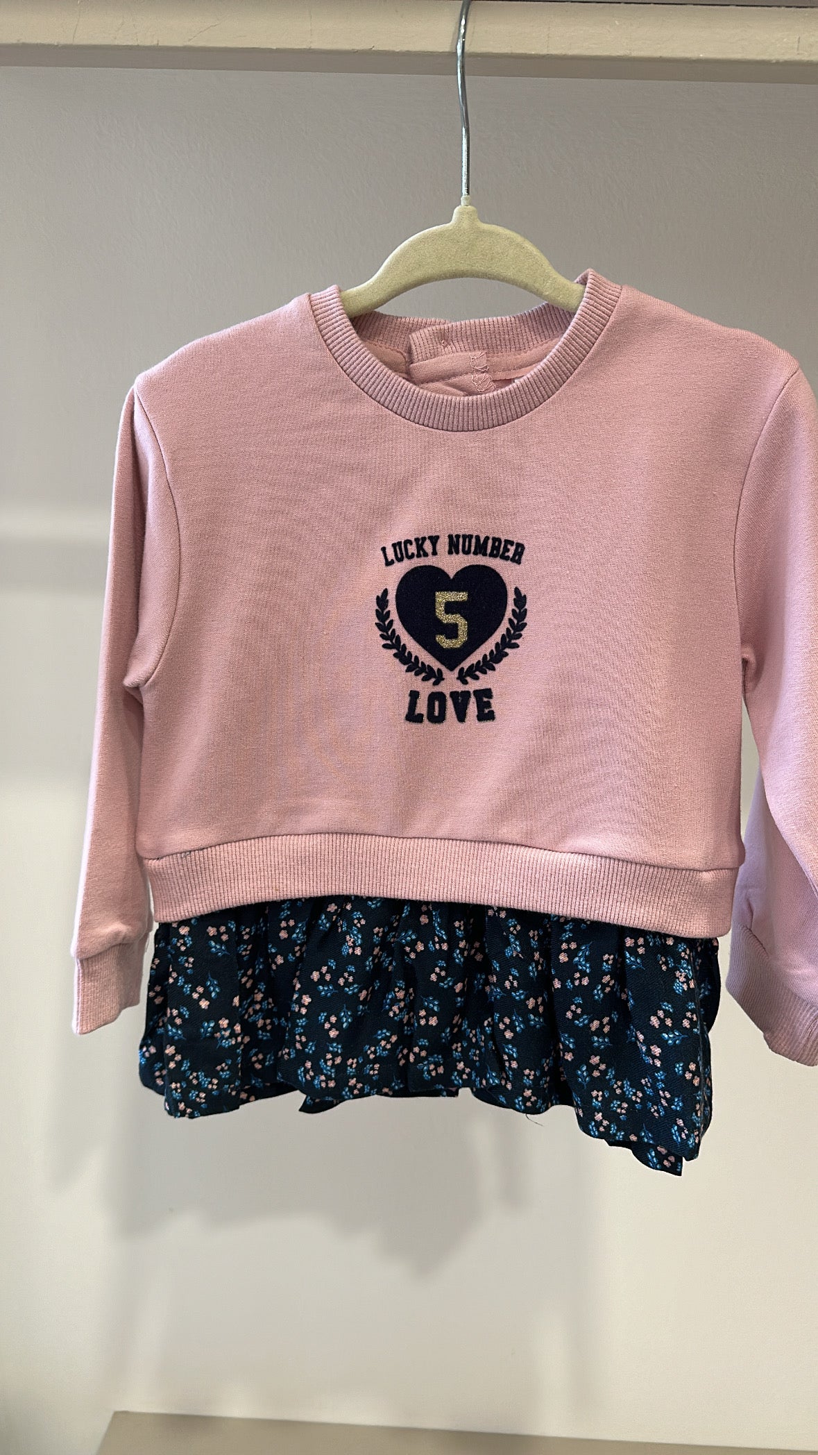 Felpa CUORE 12-36M - ROSA