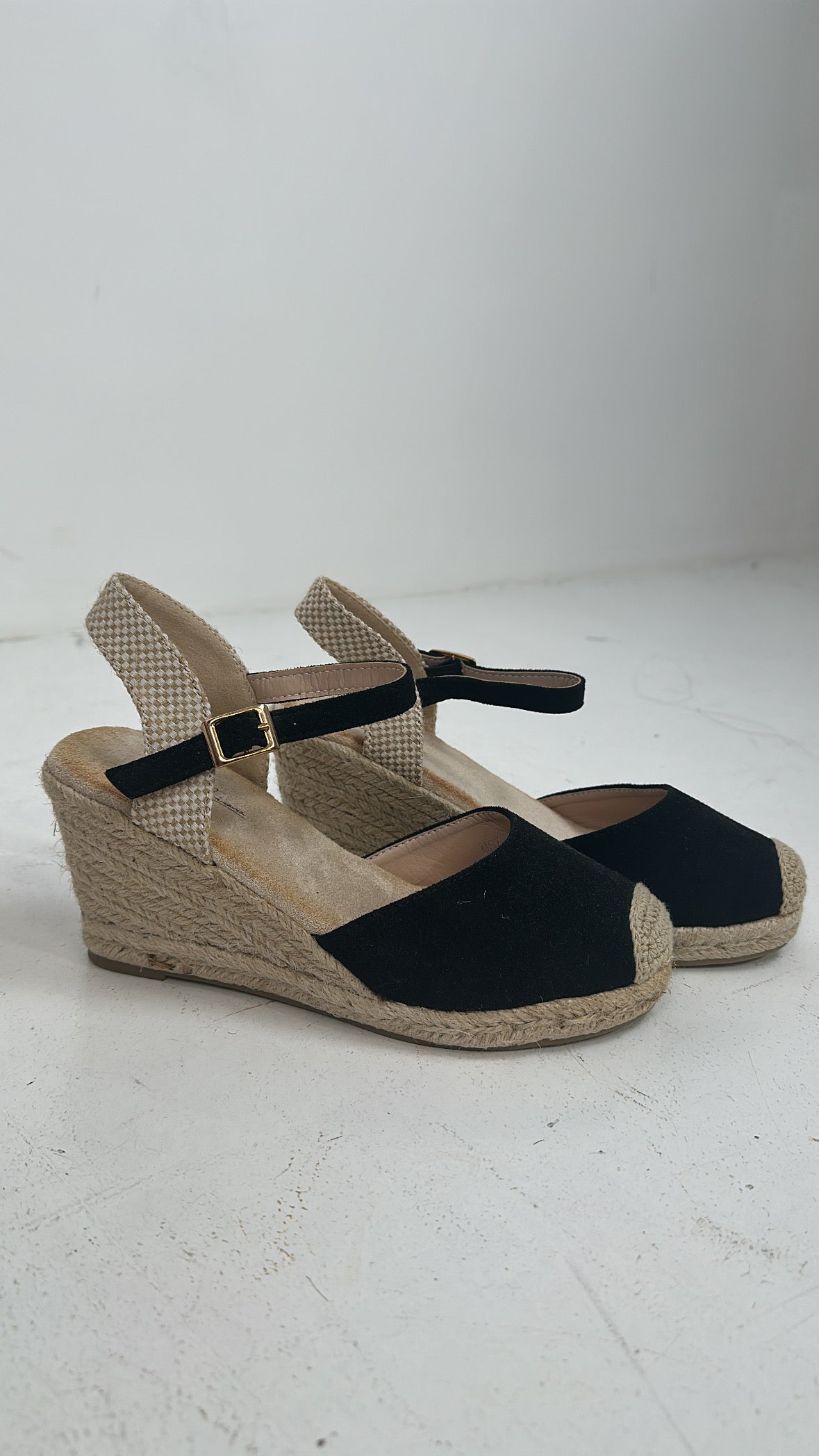 Espadrillas CON CINTURINO - NERO