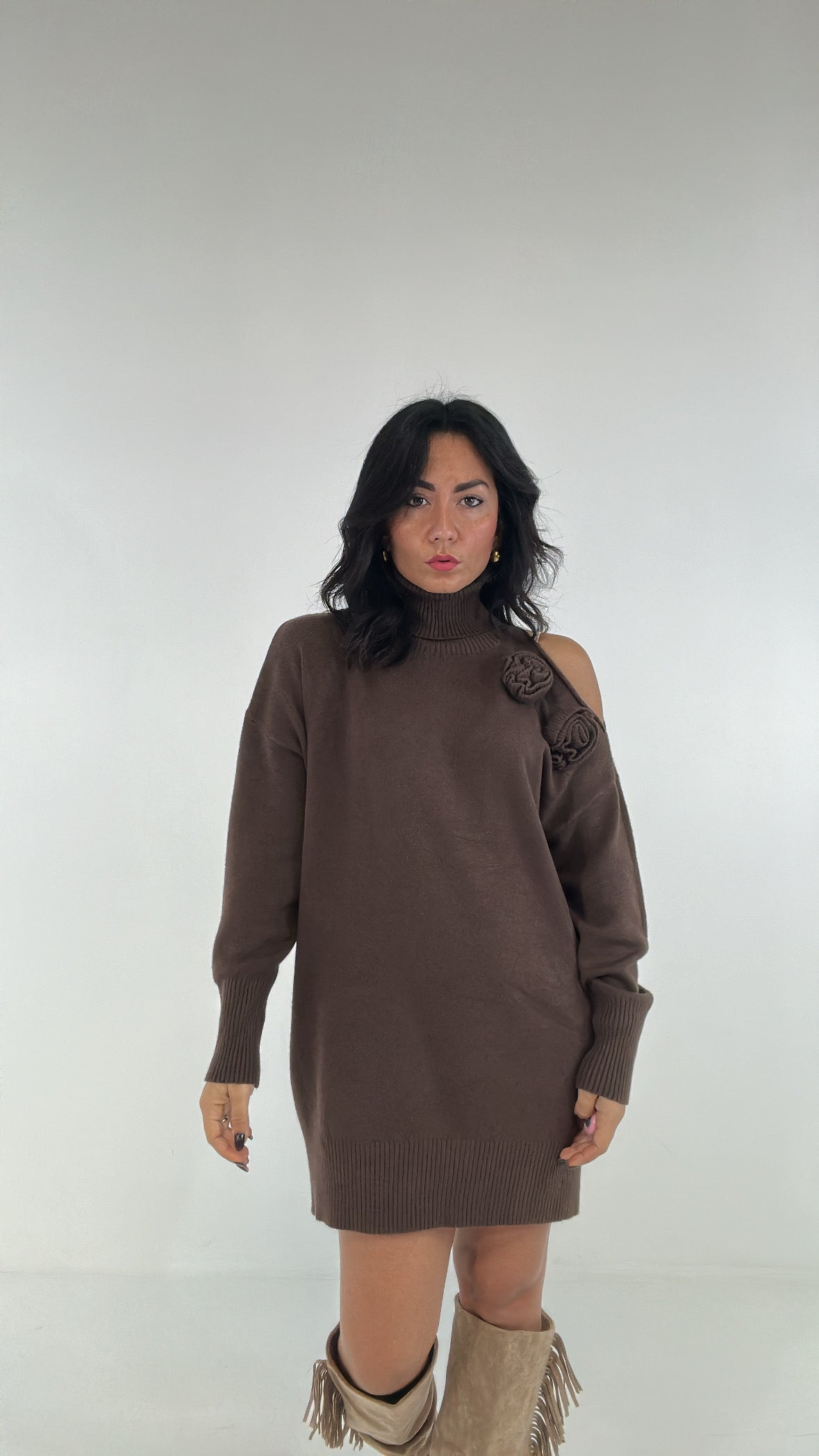 Pull LATO ROSE - MARRONE