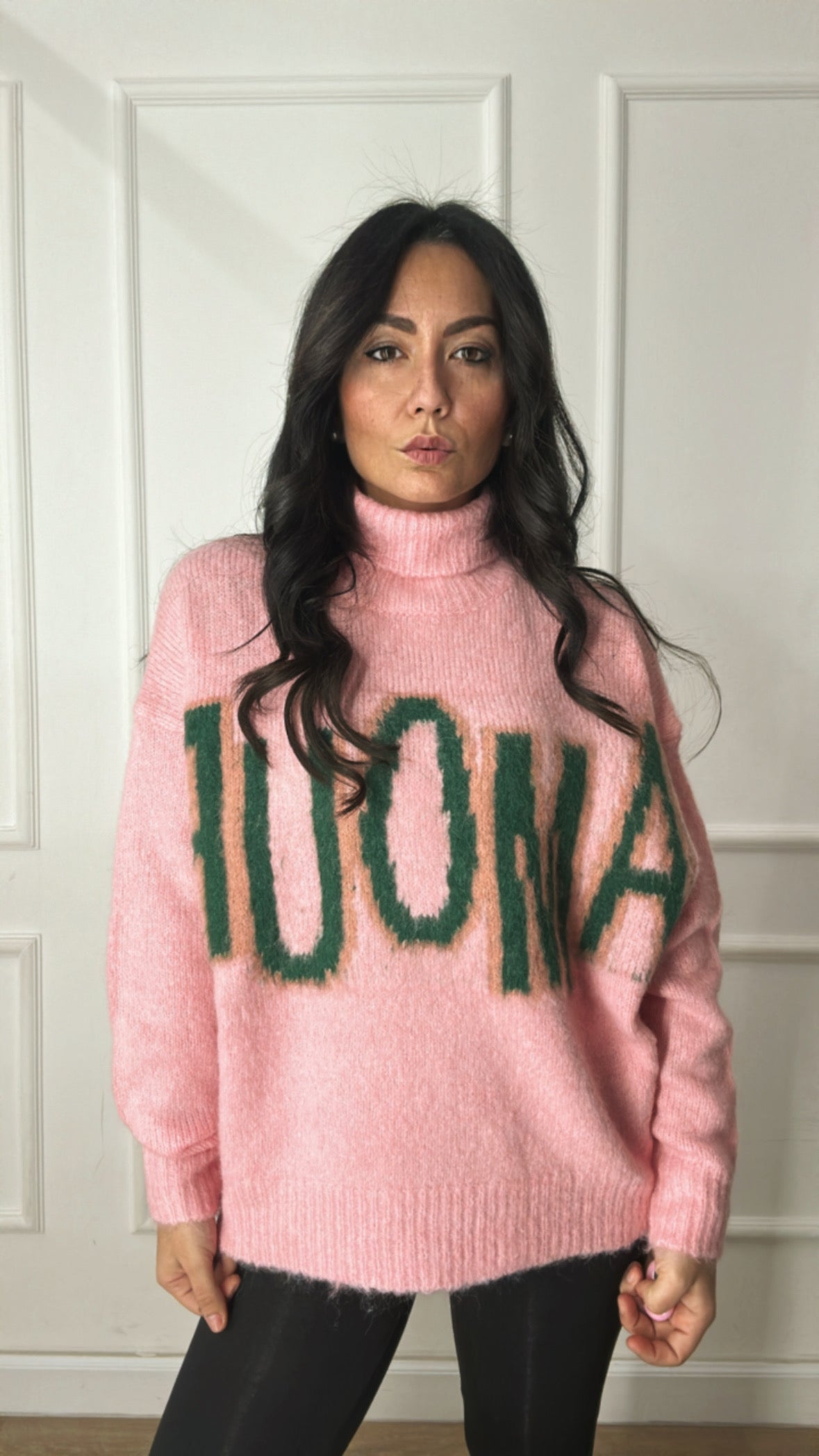 Pull COLLO AMOUR VERDE - ROSA