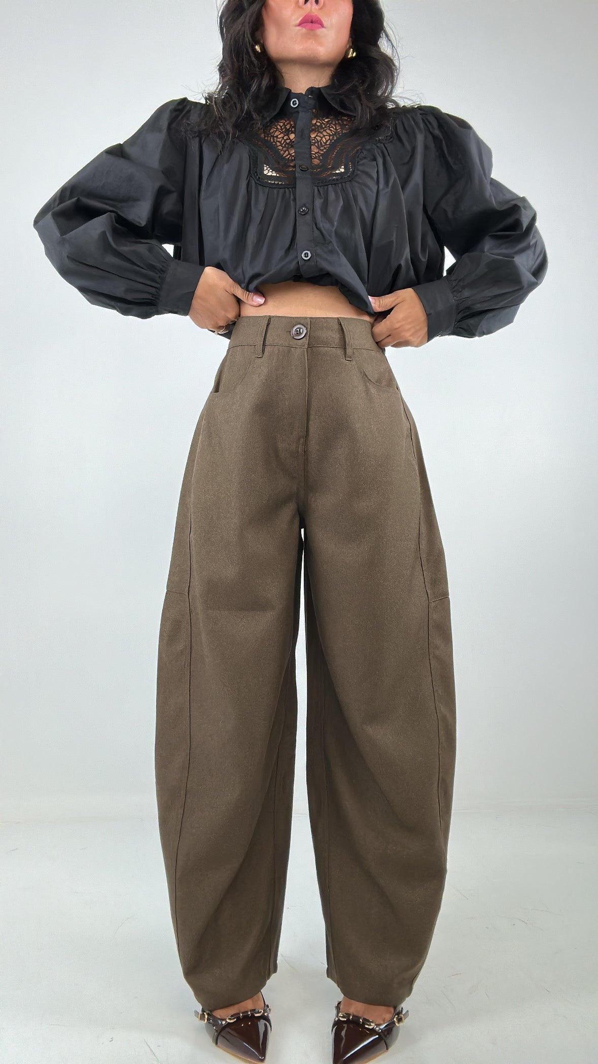 Pantalone BALLON - MARRONE
