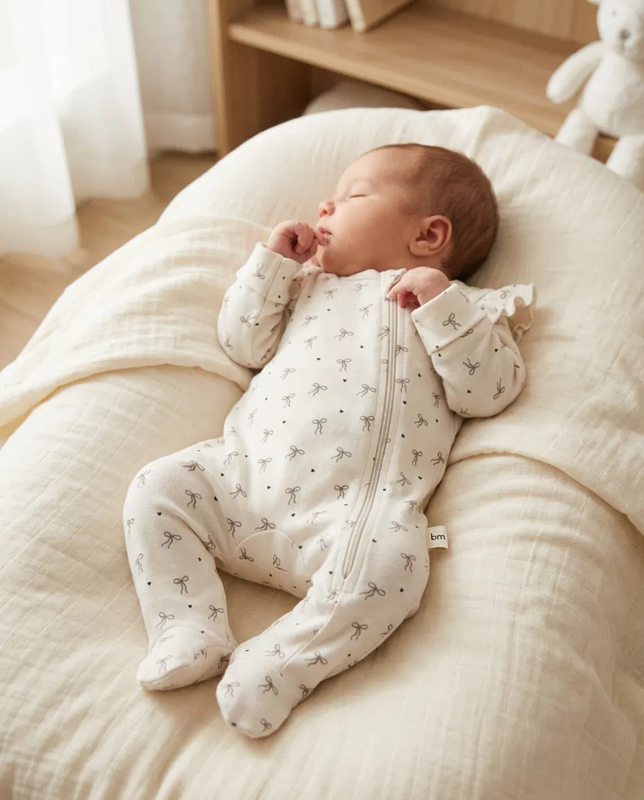 Tutina IN COTONE CON CERNIERA 0-3M - BEIGE